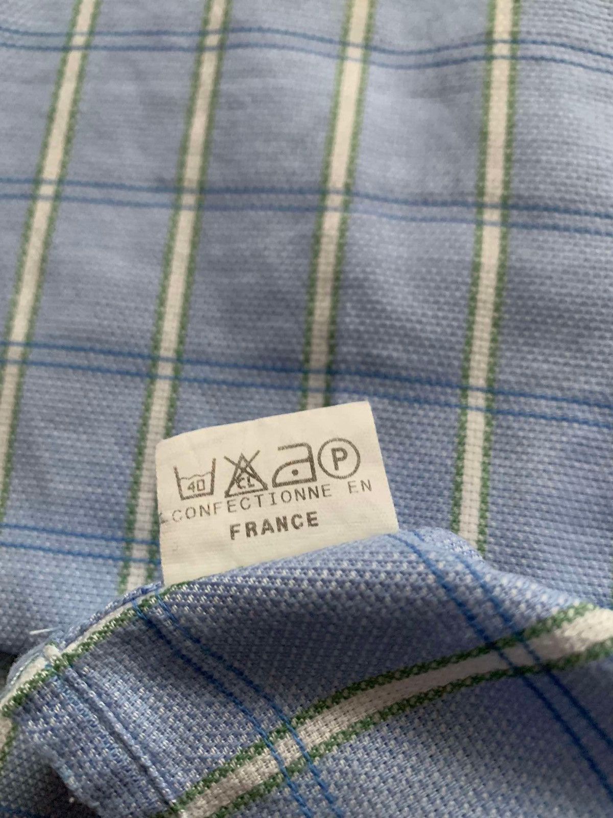 Balmain × Pierre Balmain × Vintage Pierre Balmain vintage Shirt button up Checkered Stripped Size US L / EU 52-54 / 3 - 3 Thumbnail