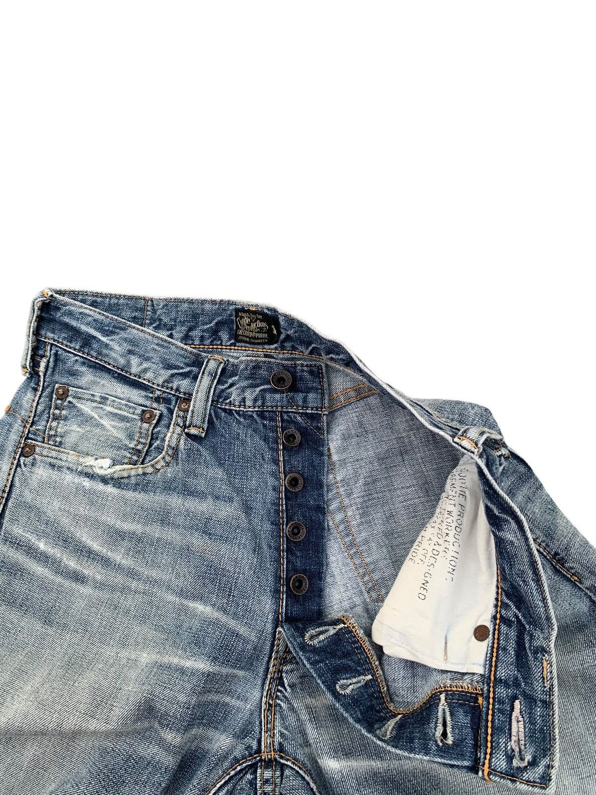 Kapital COOTIE SELVEDGE RUSTY MUDWASH JAPANESE DISTRESSED DENIM Size US 28 / EU 44 - 11 Thumbnail