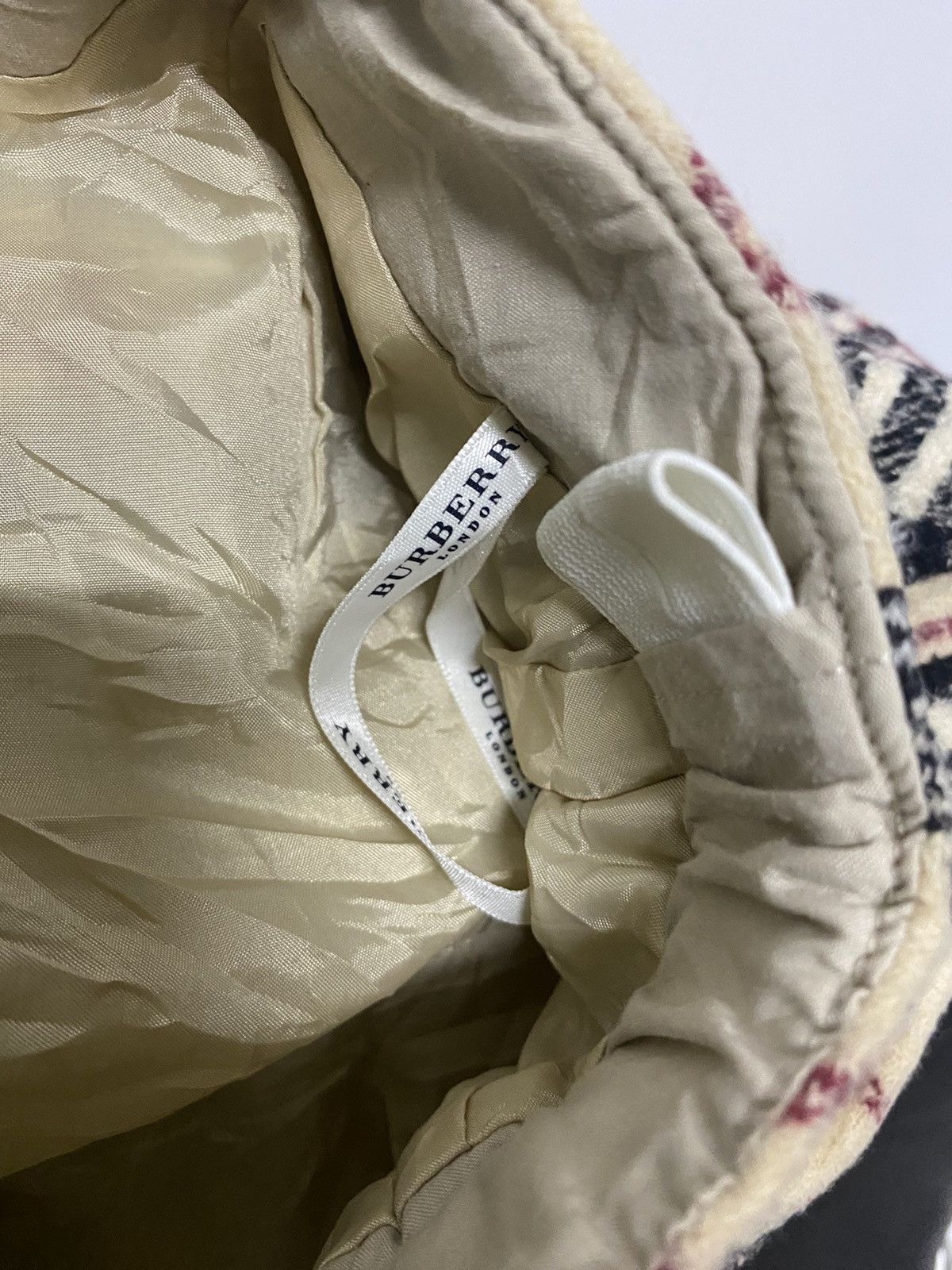 Burberry × Vintage BURBERRY London Wool Mini Skirt Plaid Nova Check One Pocket Size 23" - 14 Thumbnail