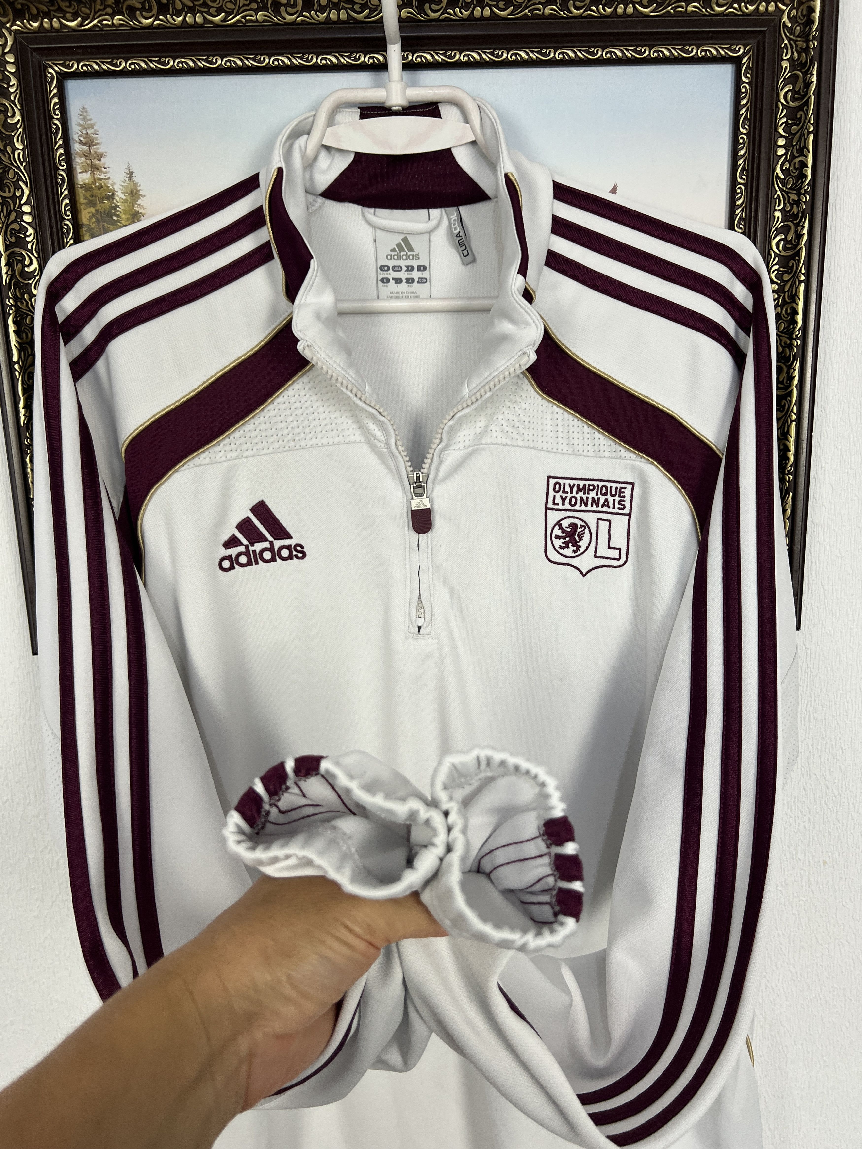 Adidas Vintage Adidas Olympique Lyon Football Train Jacket Size US L / EU 52-54 / 3 - 6 Thumbnail