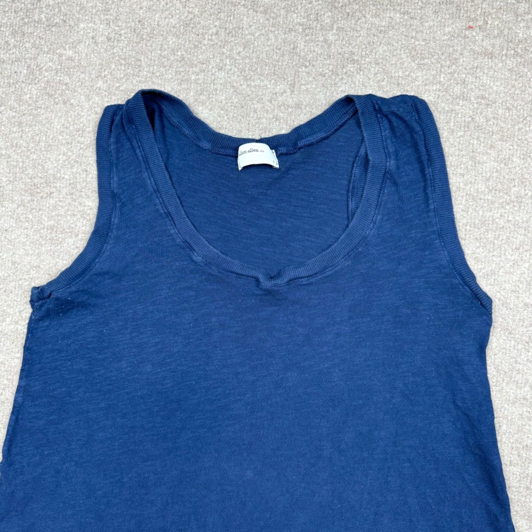 Vintage USA Tank Top Womens L Blue Sleeveless Lightweight Casual Shirt Size L / US 10 / IT 46 - 3 Thumbnail