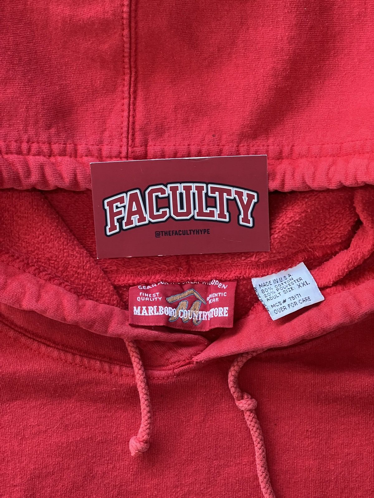 Marlboro Vintage 90s Marlboro Drawstring Hoodie XXL Size US XXL / EU 58 / 5 - 3 Thumbnail