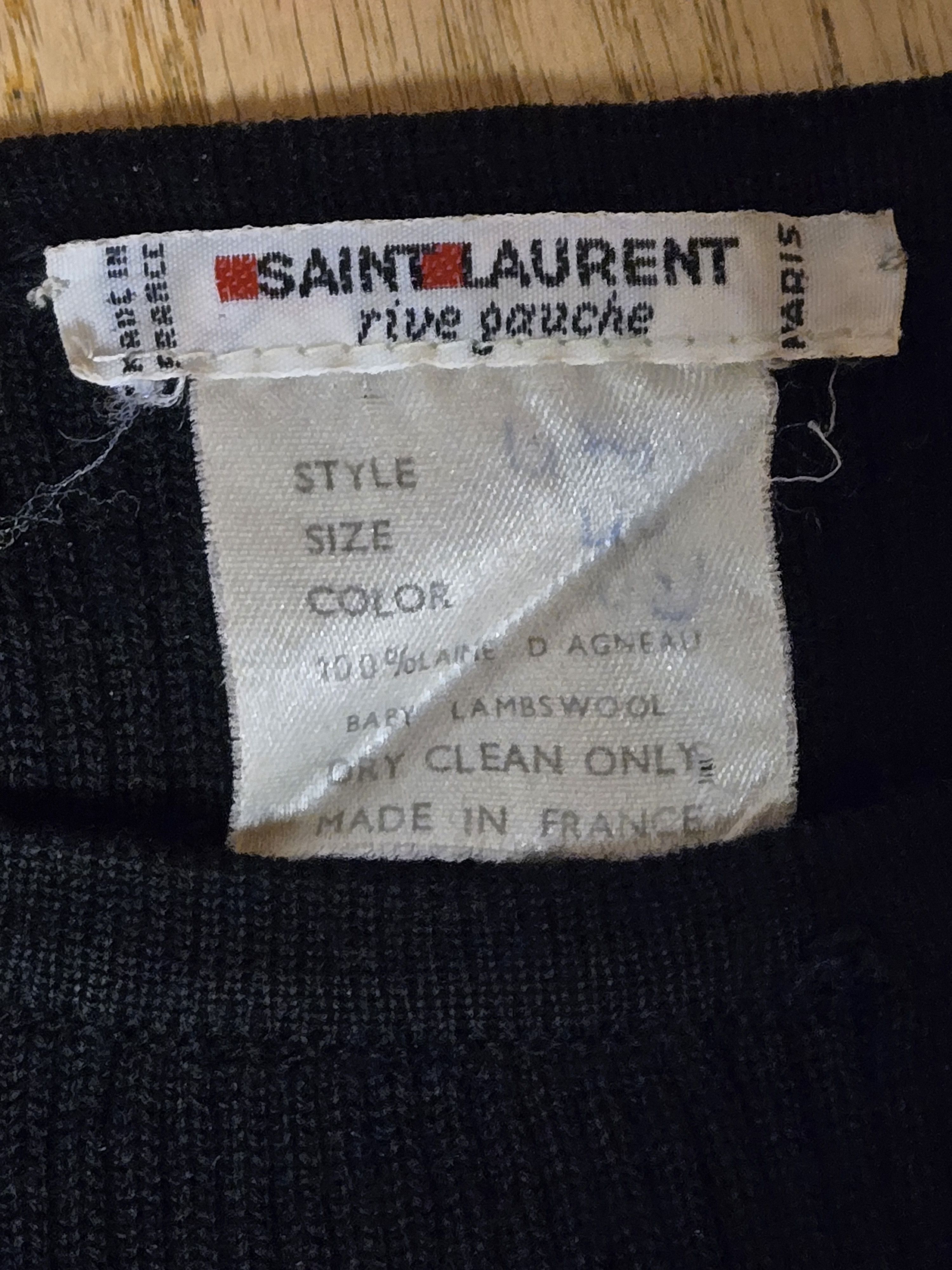 Yves Saint Laurent 1980's Rive Gauche Sweater Size M / US 6-8 / IT 42-44 - 3 Thumbnail