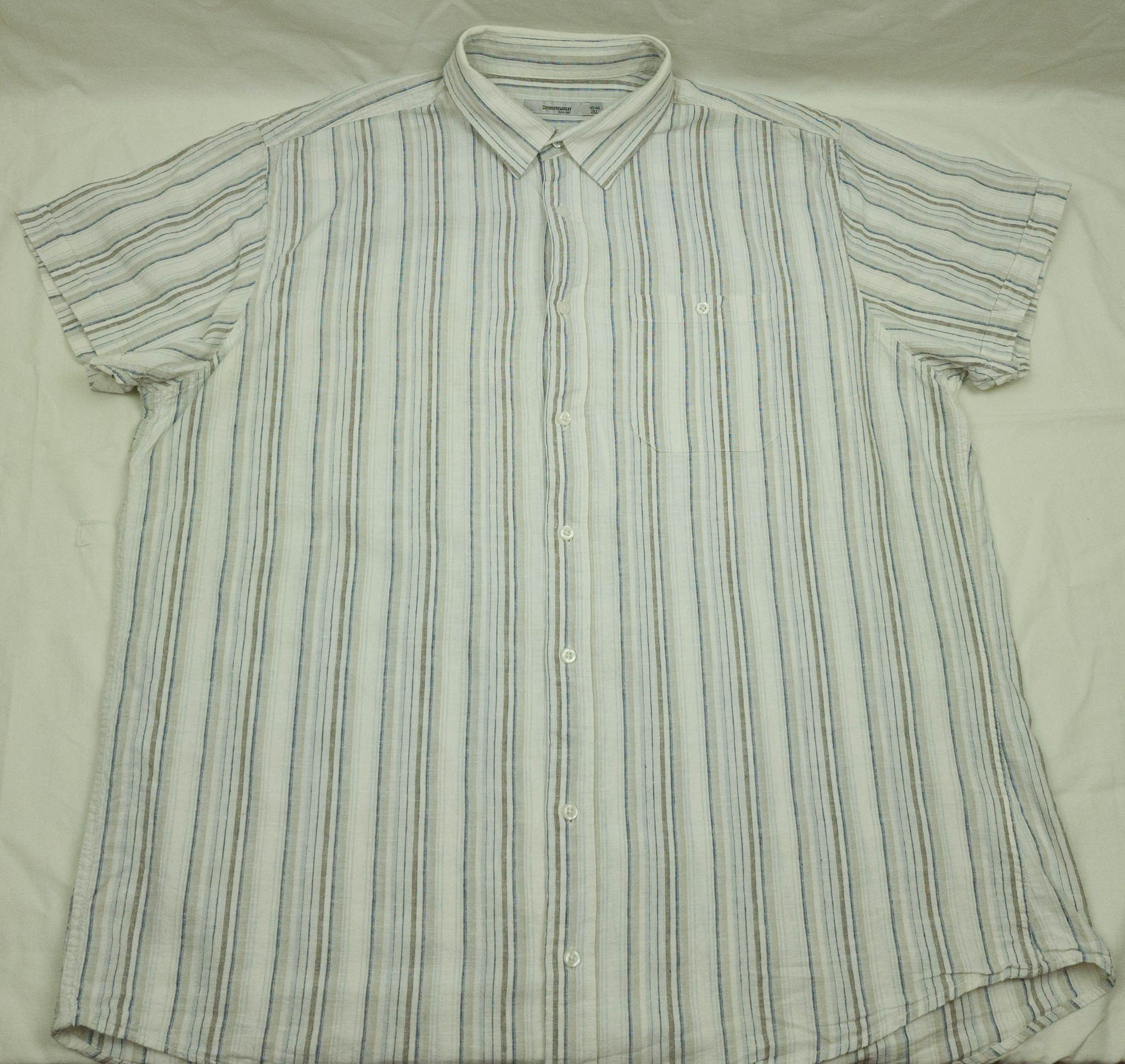 Other DRESSMANN SHIRT SHORT SLEEVE LINEN COTTON SIZE XXL VGC Size US XXL / EU 58 / 5 - 3 Thumbnail