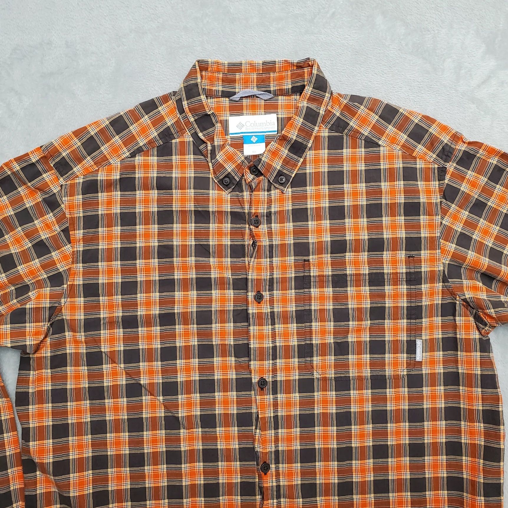 Vintage Columbia Shirt Men XL Brown Plaid Button Long Sleeve 100% Cotton Casual Size US XL / EU 56 / 4 - 2 Thumbnail
