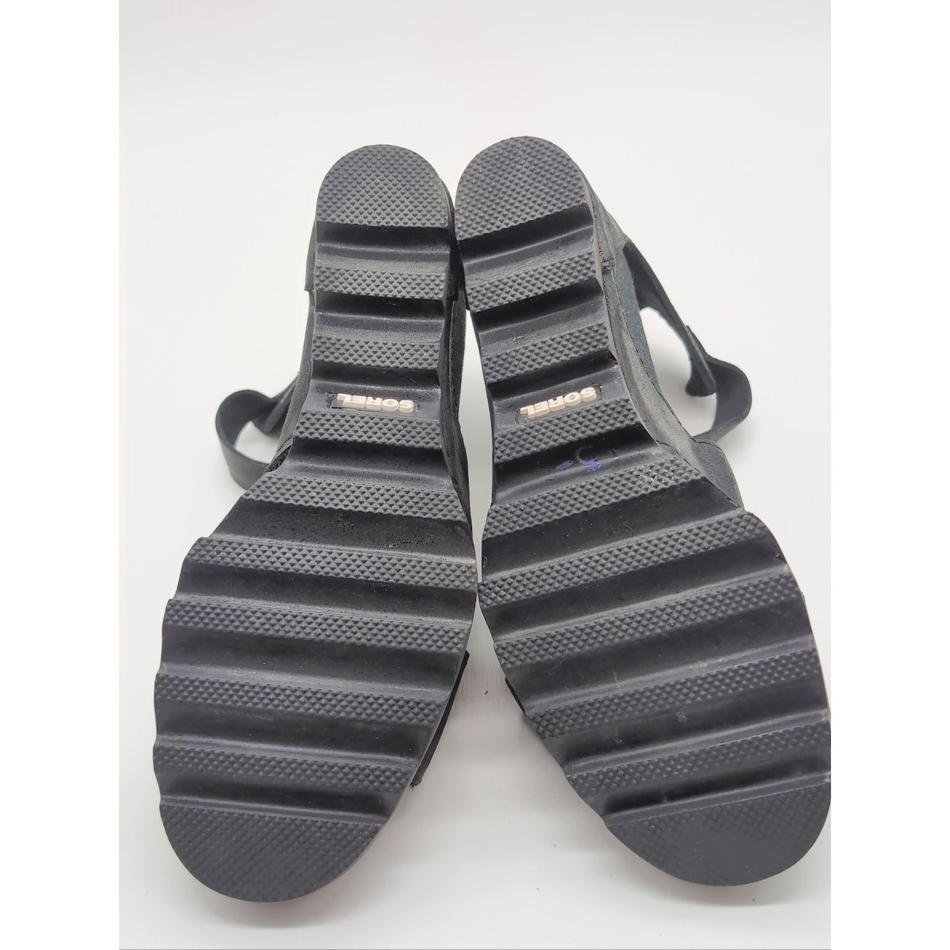 SOREL Sorel Joanie Sz 11 Women's Black Leather Ankle-Strap Wedge Size US 11 / IT 41 - 7 Thumbnail
