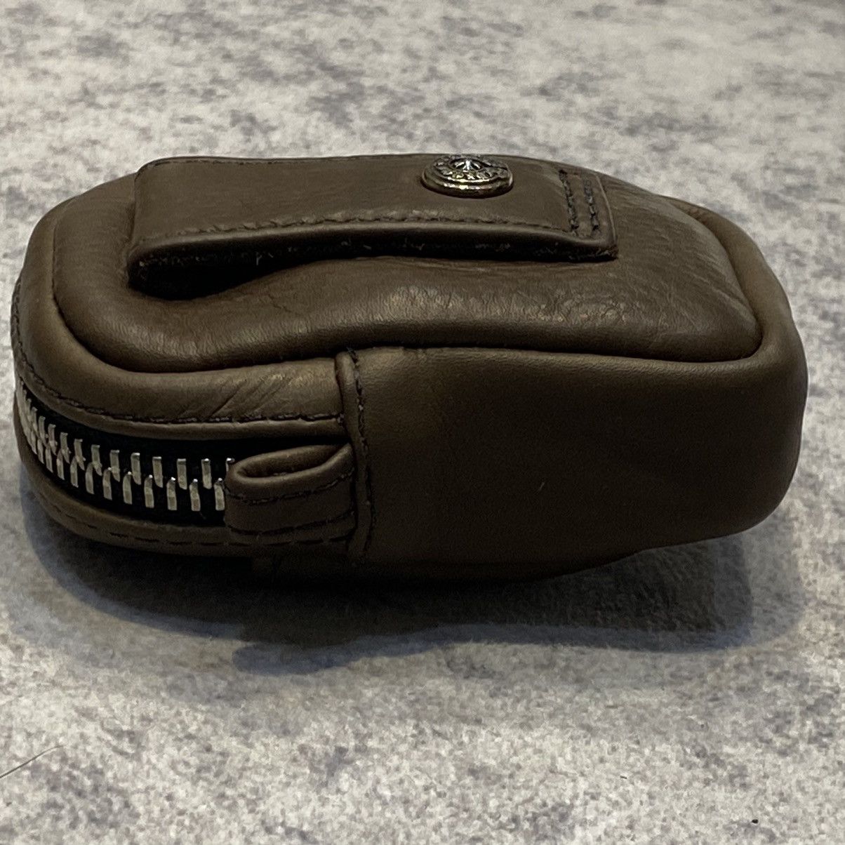 Chrome Hearts Leather cross patch AirPod case bag