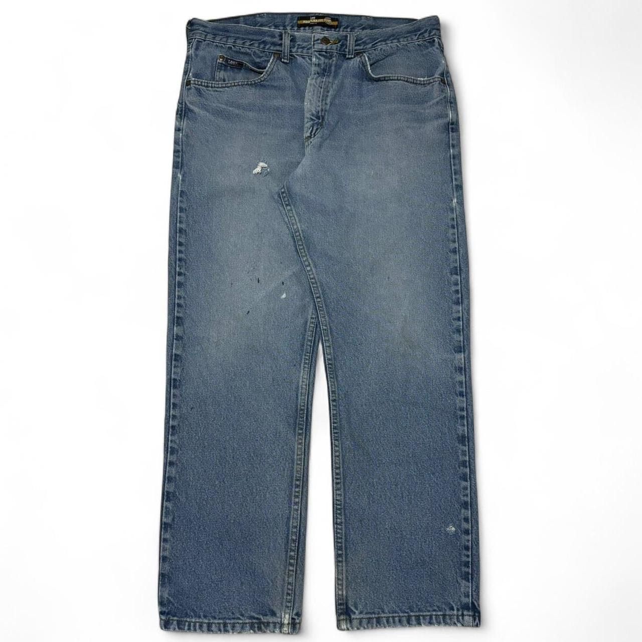 Lee × Vintage Vintage Lee Faded Midwash Blue Denim Jeans Size US 36 / EU 52 - 1 Thumbnail