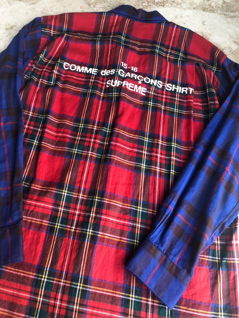 Comme des Garcons Comme Des Garcons Co-branded Shirt Color Blue Red Checks Size US S / EU 44-46 / 1 - 9 Thumbnail