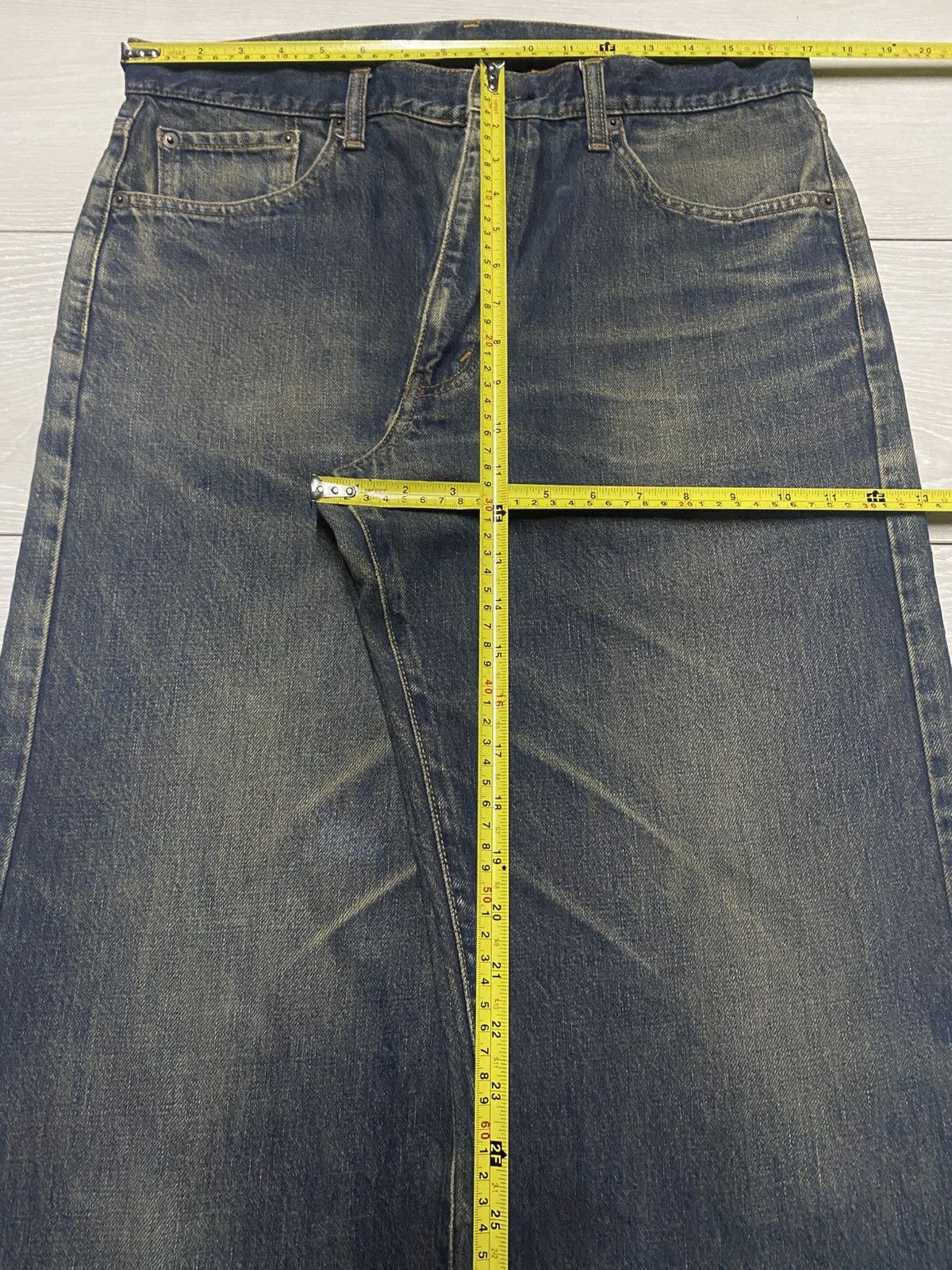 CDG by Comme des Garcons Casual Land Japan Brand Mud Wash Distressed Baggy Jeans Size US 34 / EU 50 - 13 Thumbnail