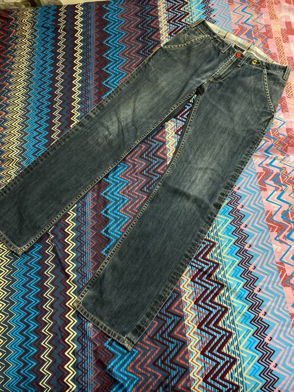 Levi's Crazy vintage y2k faded washed Levi’s denim jeans skater Size US 32 / EU 48 - 14 Thumbnail
