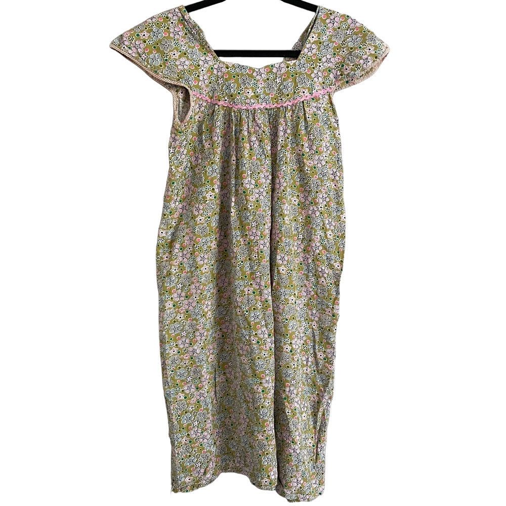 Vintage Vintage Floral Cotton Nightgown Dress w/ Cap Sleeves - Small Size S / US 4 / IT 40 - 9 Thumbnail