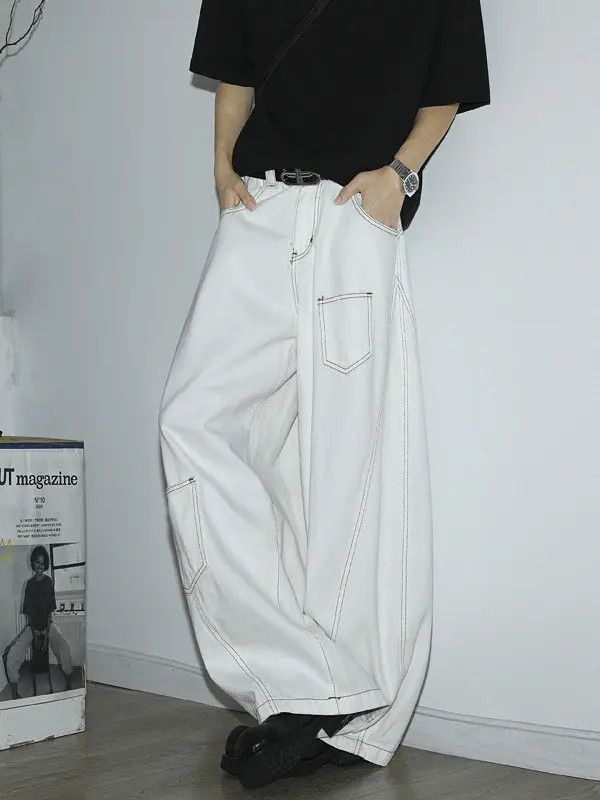 Japanese Brand × Jean Retro loose pocket patchwork jeans Size US 32 / EU 48 - 5 Thumbnail