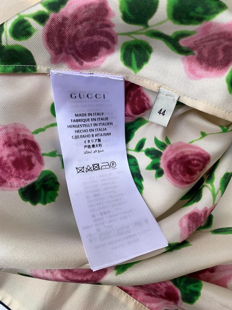 Gucci Gucci Rose Garden Print Silk Cardigan Size M / US 6-8 / IT 42-44 - 6 Thumbnail
