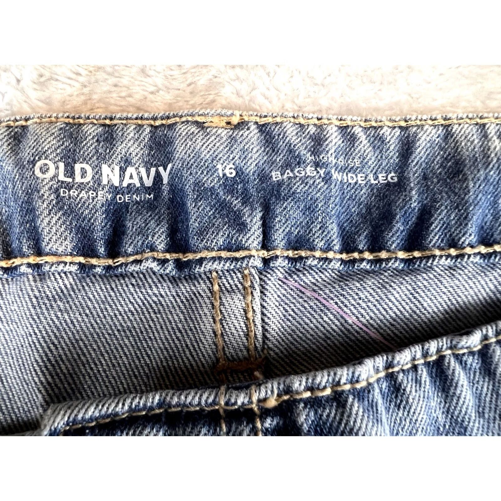 Old Navy VINTAGE Old Navy Jeans Womens 16 Wide-Leg High Rise 90s Grunge Skater Blue Jeans Size 38" / US 16 / IT 52 - 5 Thumbnail