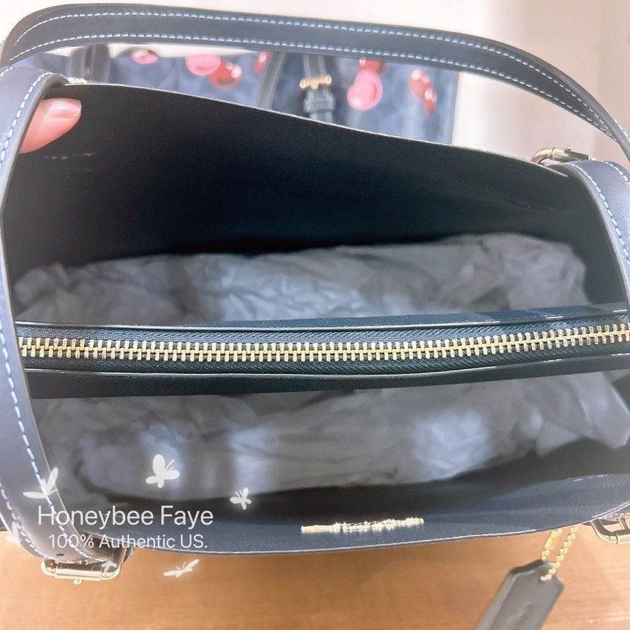 Coach Mollie Tote In Signature Canvas With Cherry Print CAA73 Size ONE SIZE - 3 Thumbnail