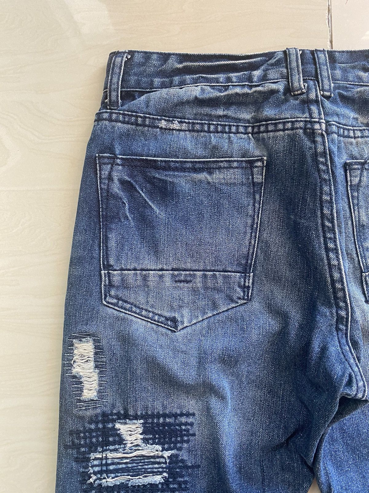 Japanese Brand × Seditionaries × Vintage WTO2 Men Destructed Slim Straight Jeans Size US 30 / EU 46 - 8 Thumbnail