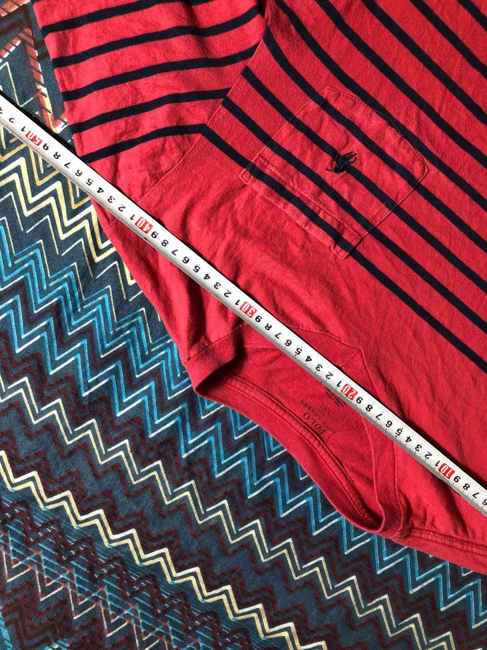 Polo Ralph Lauren × Vintage Vintage 90s Polo Ralph Lauren Cookie Multi Colour Stripe Tee Size US L / EU 52-54 / 3 - 10 Thumbnail
