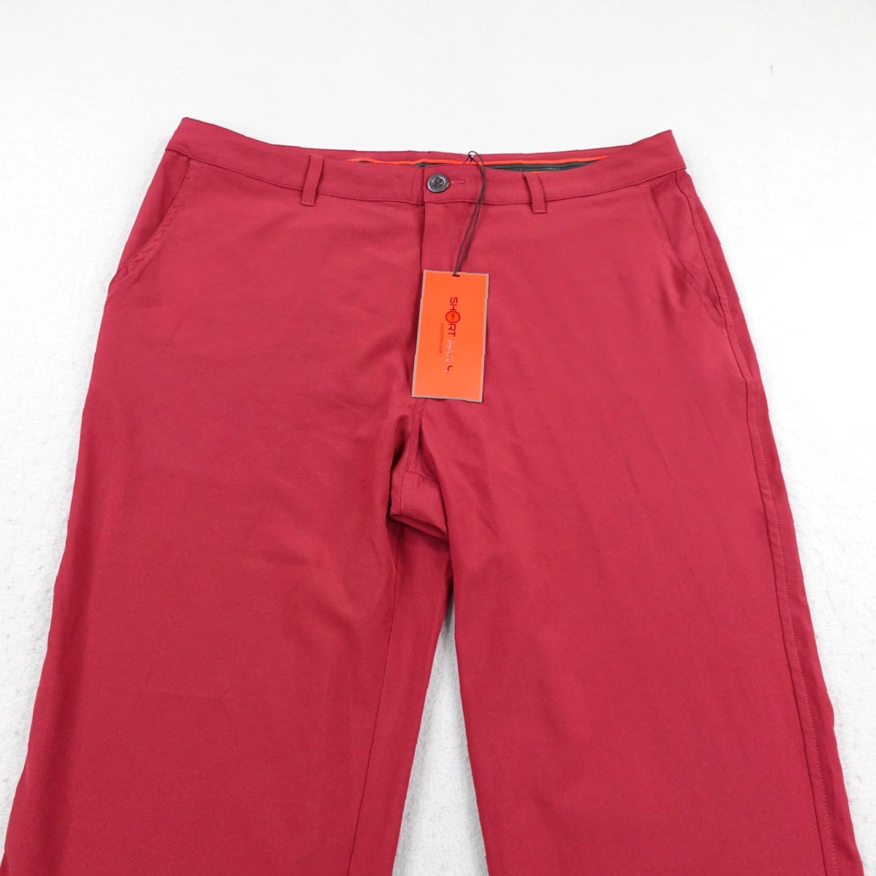 Vintage Short Par 4 Pants Mens 34x32 Red Mark Chino Flex Performance Straight Leg Golf Pants Size US 34 / EU 50 - 2 Thumbnail