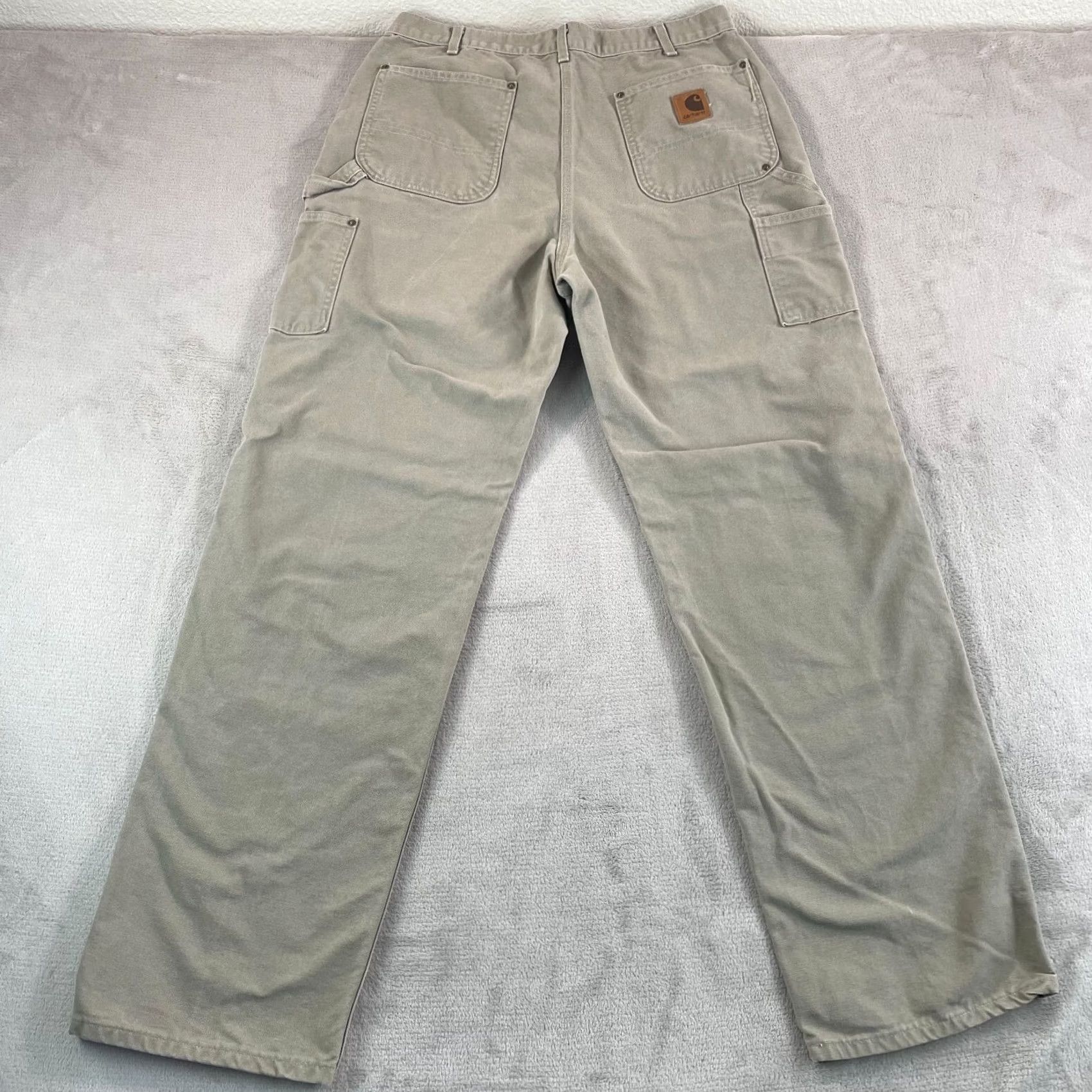 Carhartt Carhartt Utility Double Knee Washed Duck Pants Men 34x35 Grey Loose Fit WorkWear Size US 34 / EU 50 - 5 Thumbnail