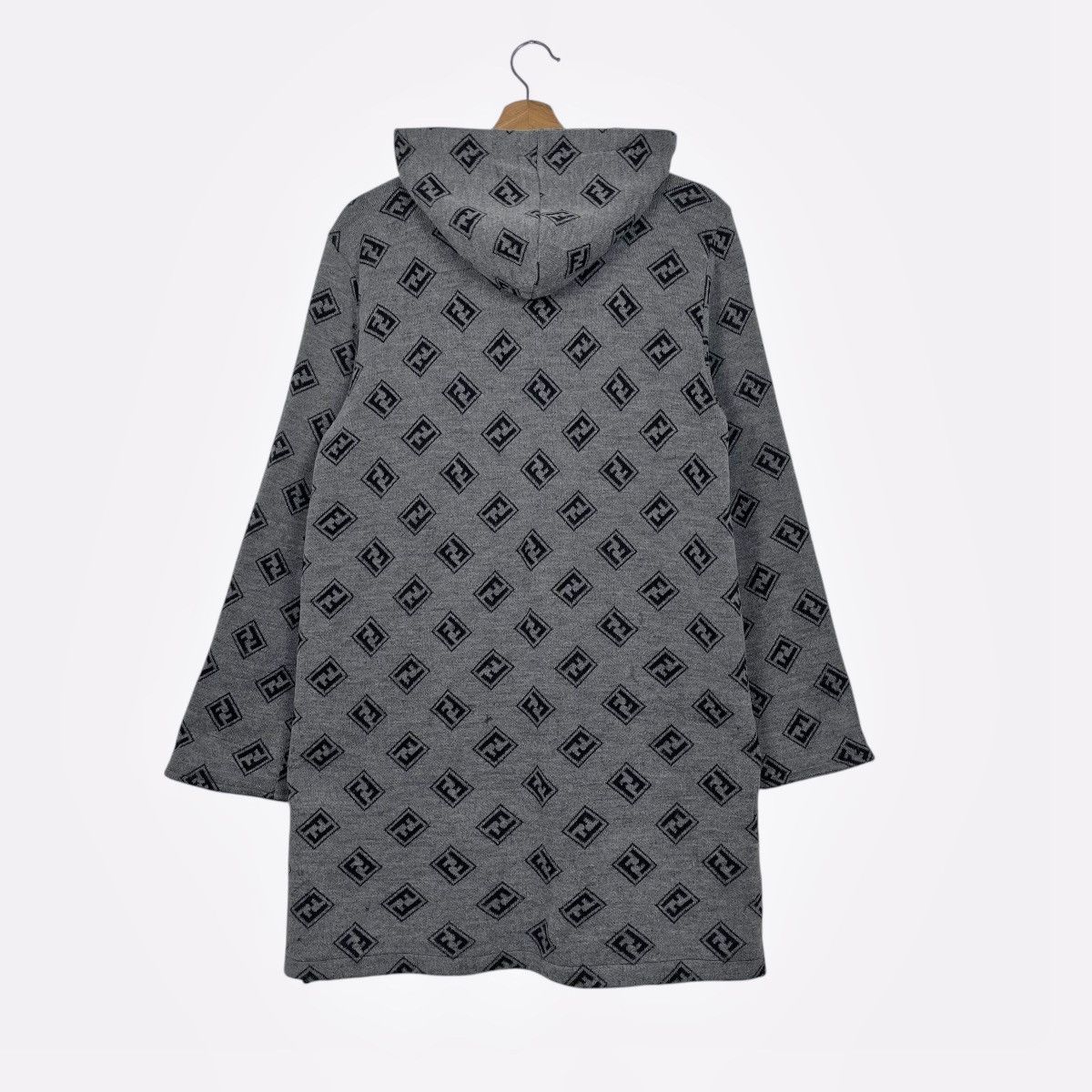 Fendi Vintage Fendi Monogram Hooded Wool Coat Size M / US 6-8 / IT 42-44 - 7 Thumbnail