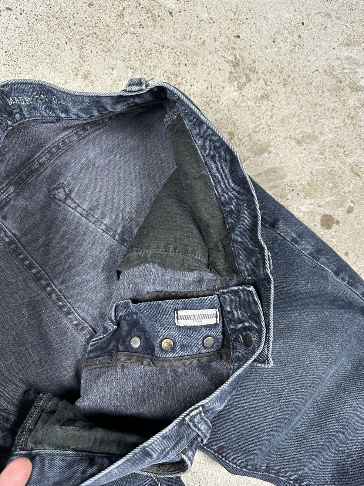 John Varvatos John Varvatos Wight Washed Black/Gray Denim Pants Size US 33 - 10 Thumbnail