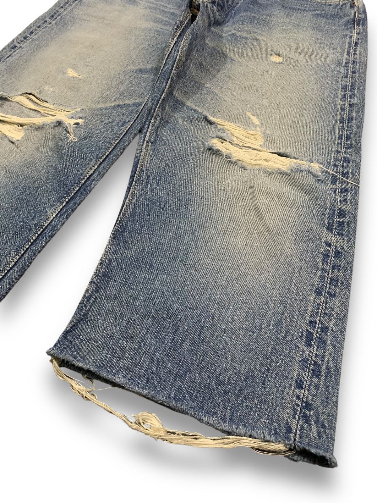 Sugar Cane Vintage 90s Warehouse & Co Selvedge Loose Distressed Jorts Size US 33 - 12 Thumbnail