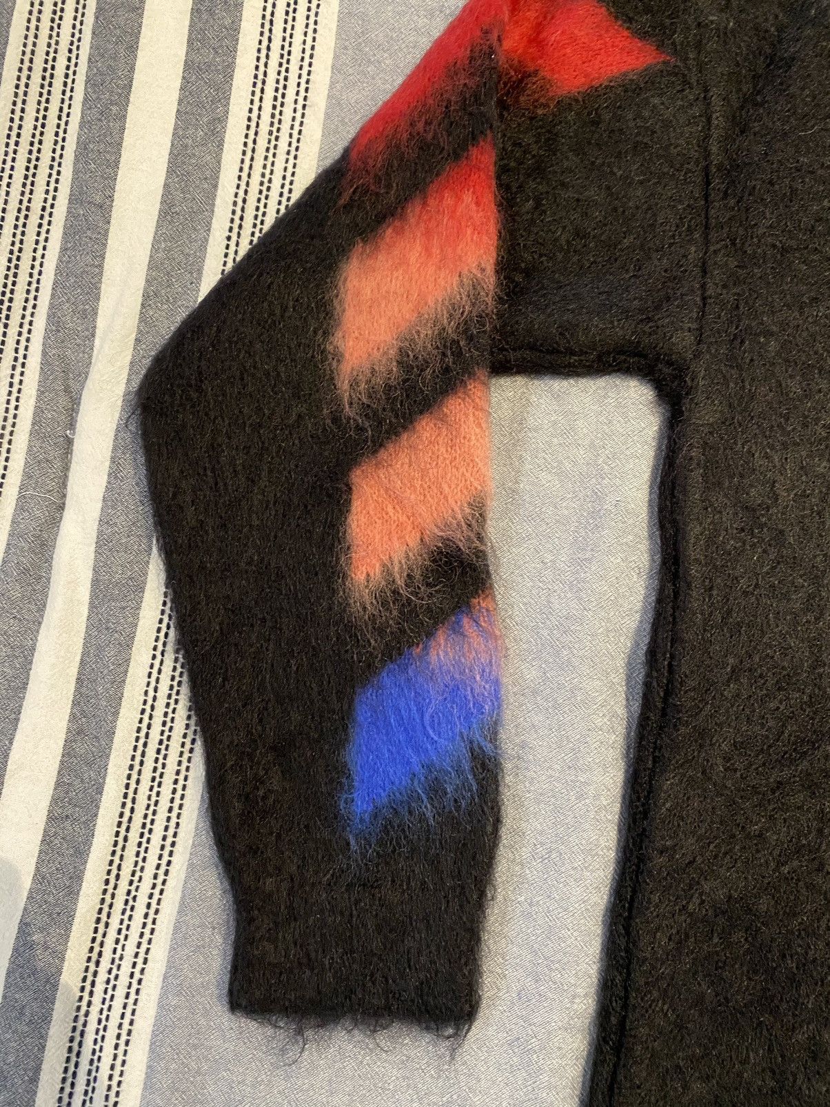 Off-White Black Mohair Diag Sweater (Off-White) Size US S / EU 44-46 / 1 - 4 Thumbnail