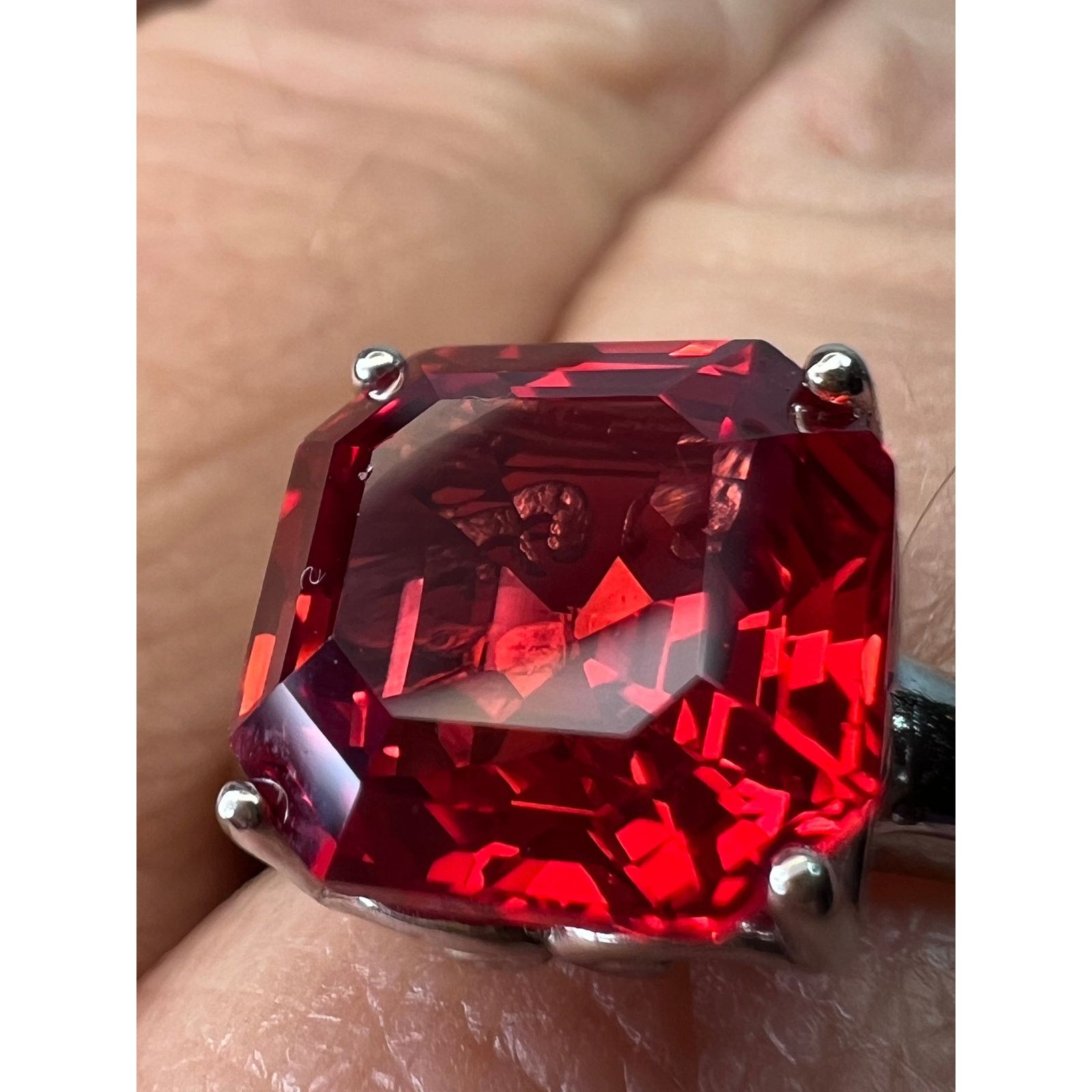Other Lab padparadscha sapphire 925 solitaire ring size 9 Size ONE SIZE - 3 Thumbnail