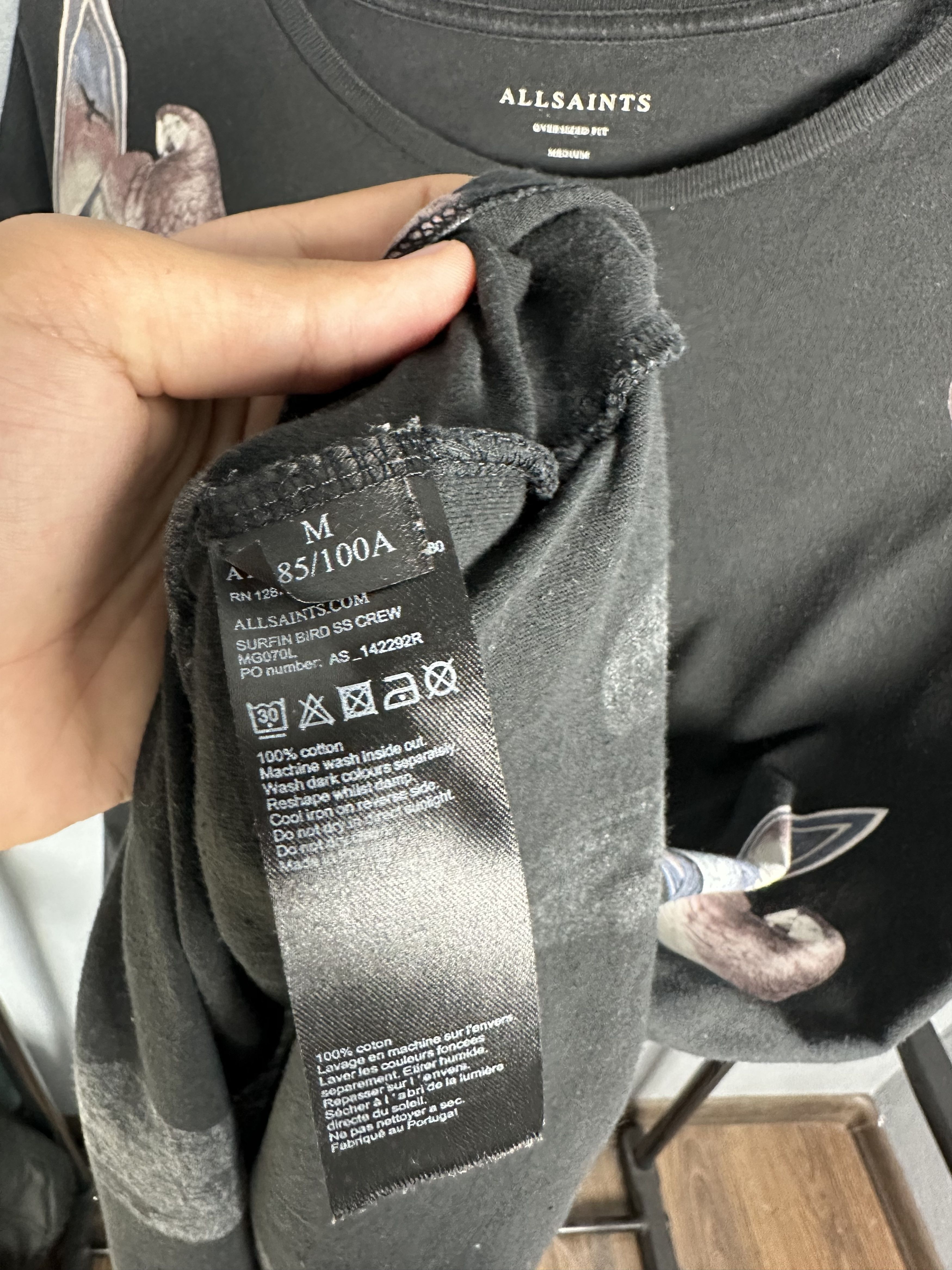 Allsaints Allsaints Surfin Bird Mens Crew Neck T-Shirt Tee Size US M / EU 48-50 / 2 - 3 Thumbnail