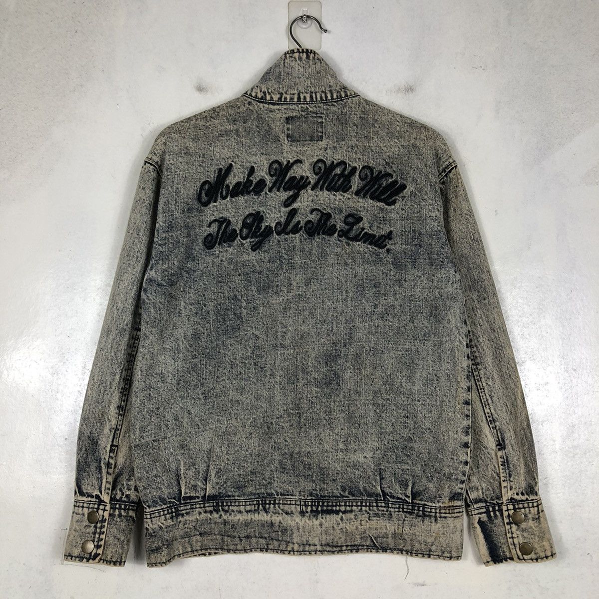 Japanese Brand 📌VINTAGE DENIM JACKET RUSTY BIKER VENCE EXCHANGE JAPAN Size US M / EU 48-50 / 2 - 10 Thumbnail
