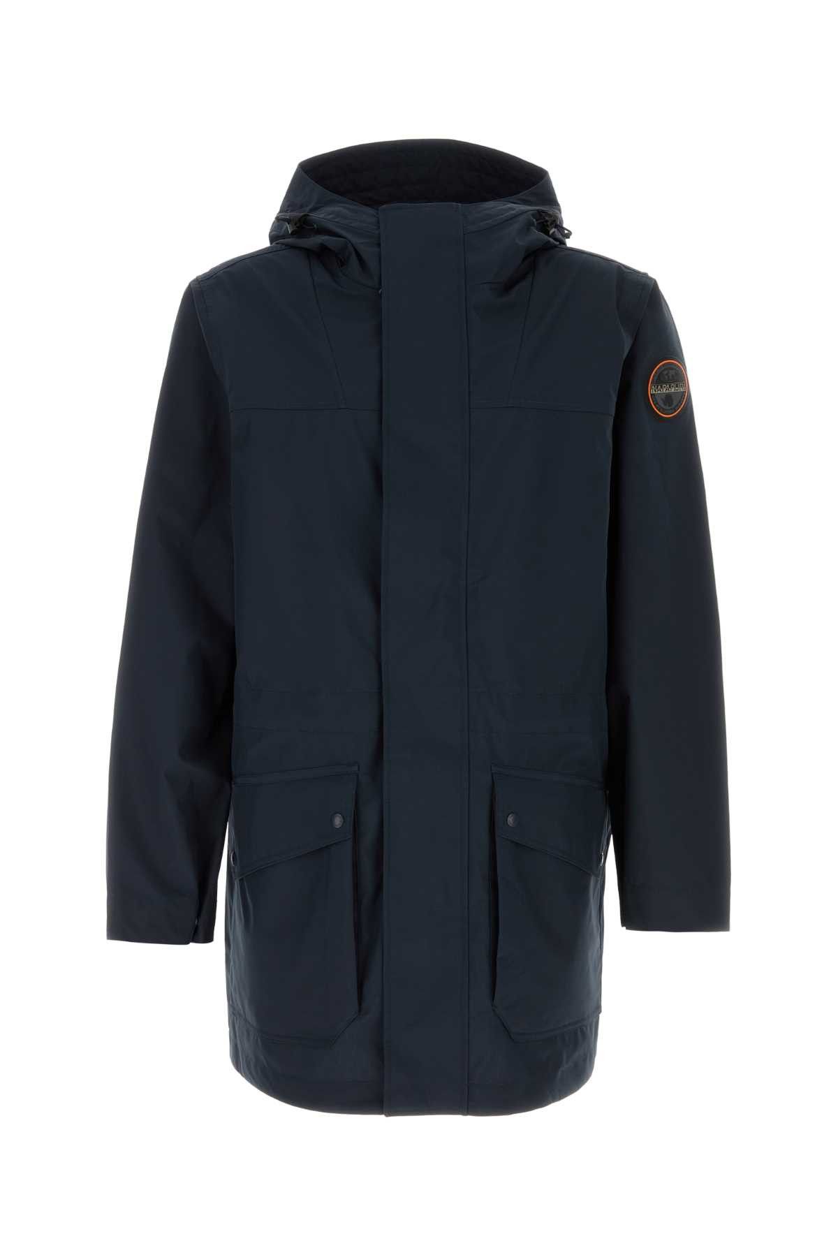 Napapijri Dark Blue Polyester A-Pilloz Windbreaker Size US M / EU 48-50 / 2 - 1 Thumbnail
