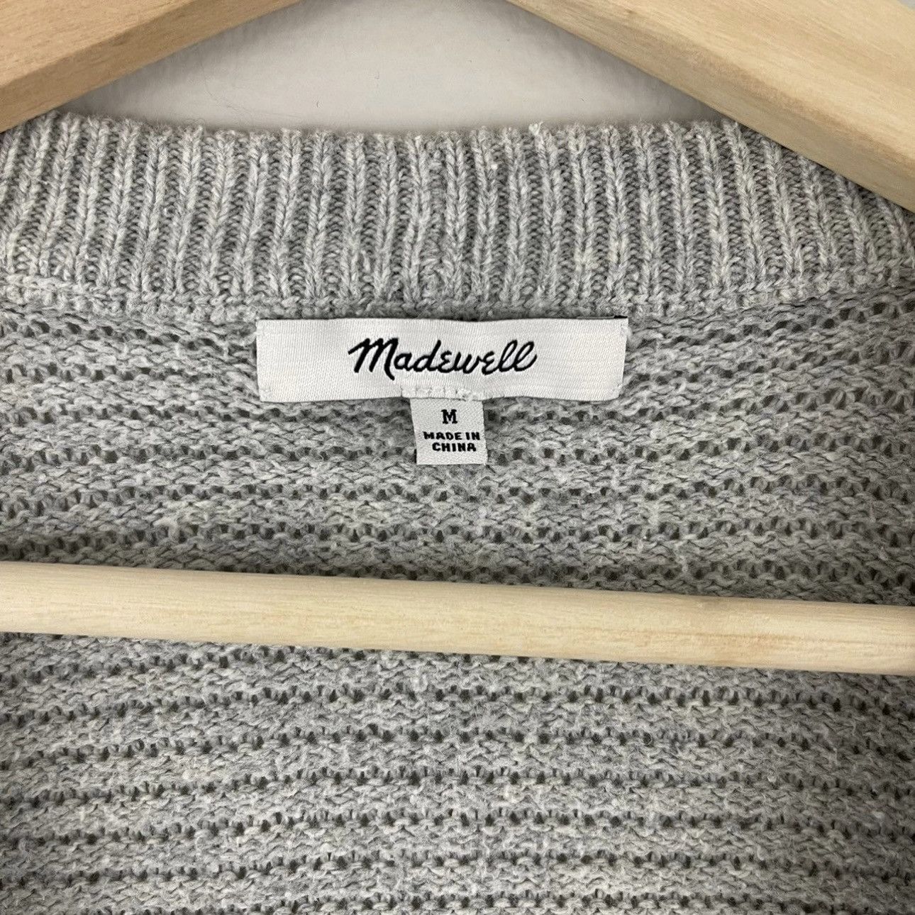 Madewell MADEWELL Grey Drapey Ribbed Knit Seabank Cardigan Sweater Size M / US 6-8 / IT 42-44 - 7 Thumbnail