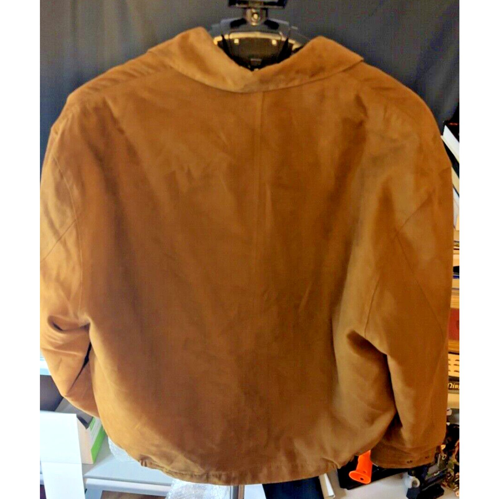 Jos. A. Bank Brown Faux Suede Medium Full Zip Bomber Jacket Jos A Bank Size US M / EU 48-50 / 2 - 4 Thumbnail