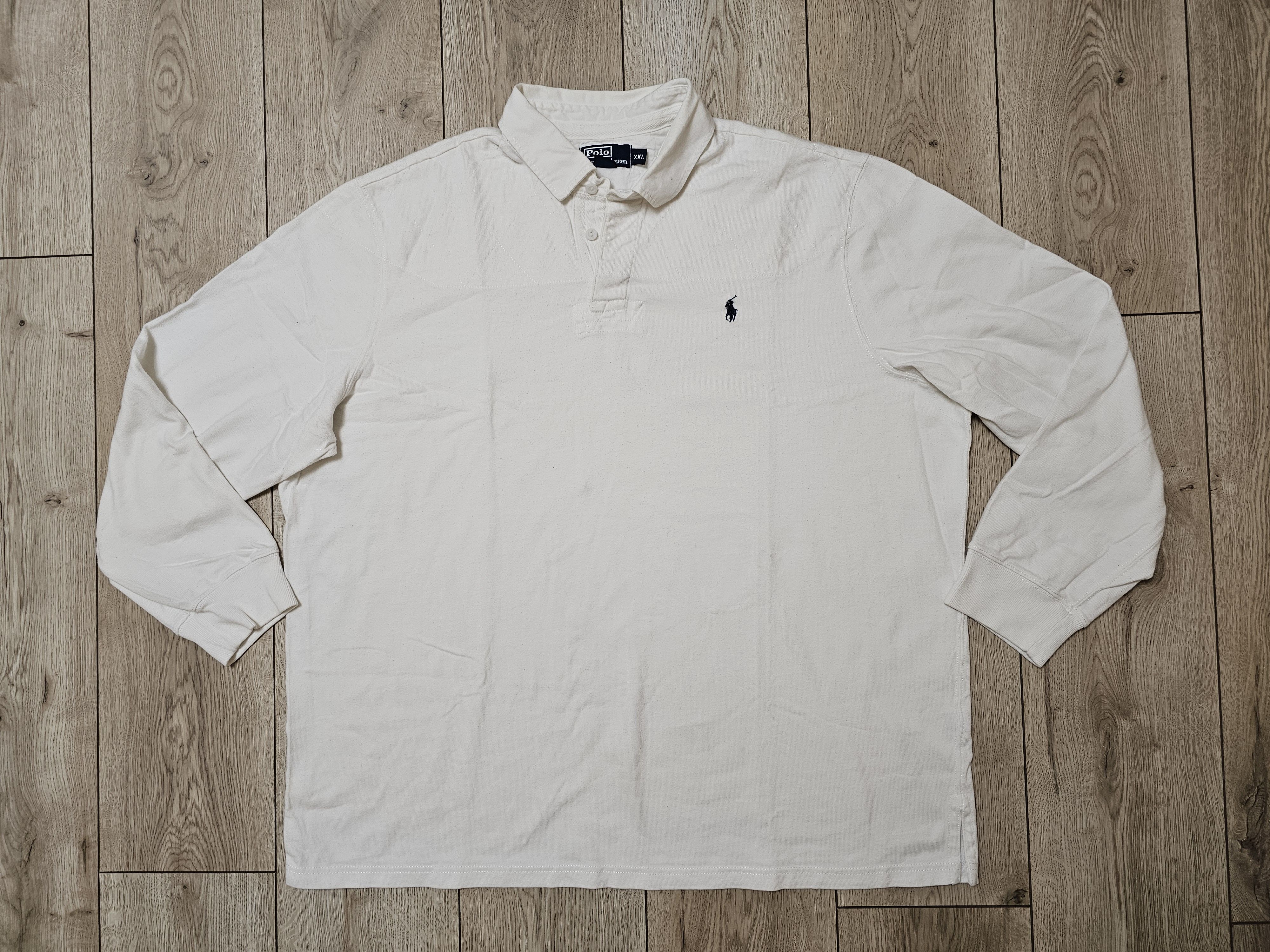 Polo Ralph Lauren × Rugby Ralph Lauren × Vintage POLO RALPH LAUREN VINTAGE RUGBY SHIRT 90s LONG SLEEVE WHITE Size US XXL / EU 58 / 5 - 1 Thumbnail