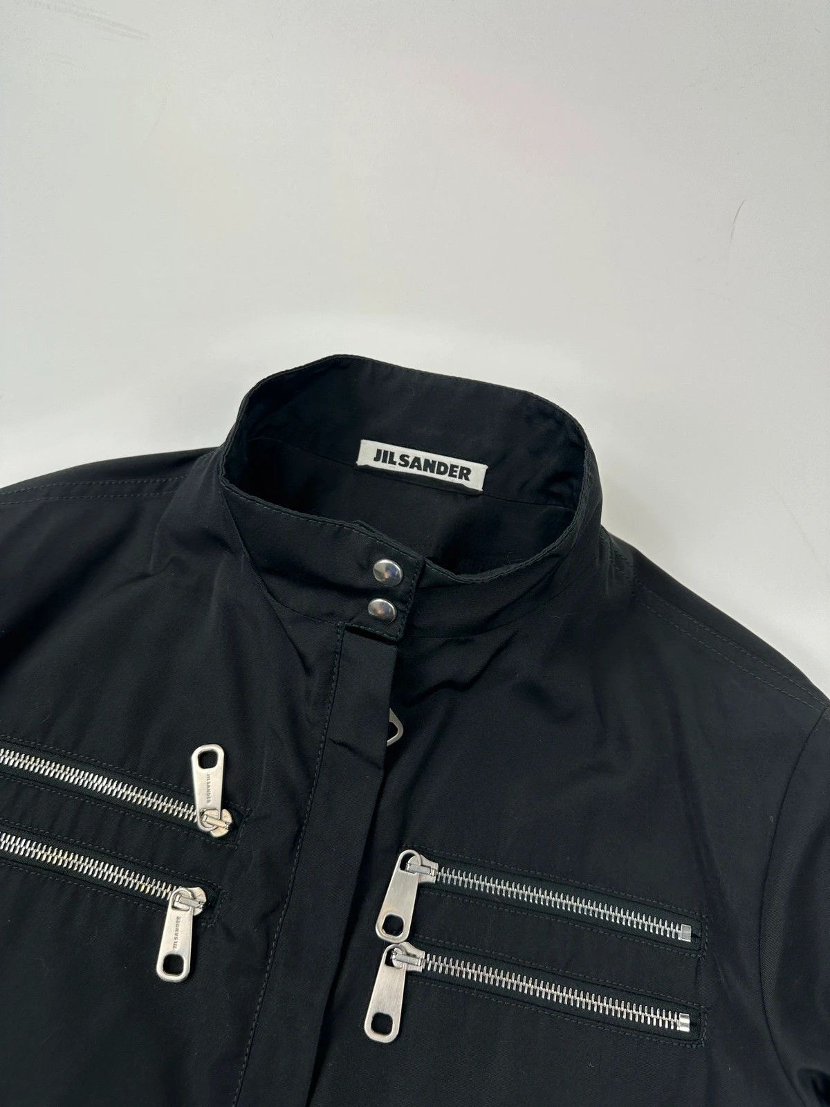 Jil Sander Jil Sander Early 00s Black Nylon Double Belted 7 Zip Jacket Size M / US 6-8 / IT 42-44 - 2 Thumbnail