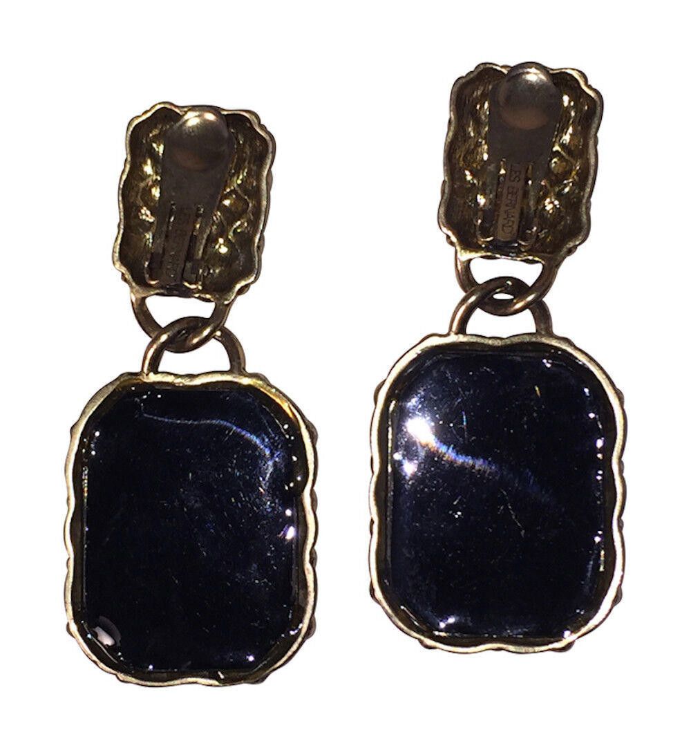 Valentino LesBernard for Valentino Simulated Black Onyx Basket Earring Size ONE SIZE - 3 Thumbnail