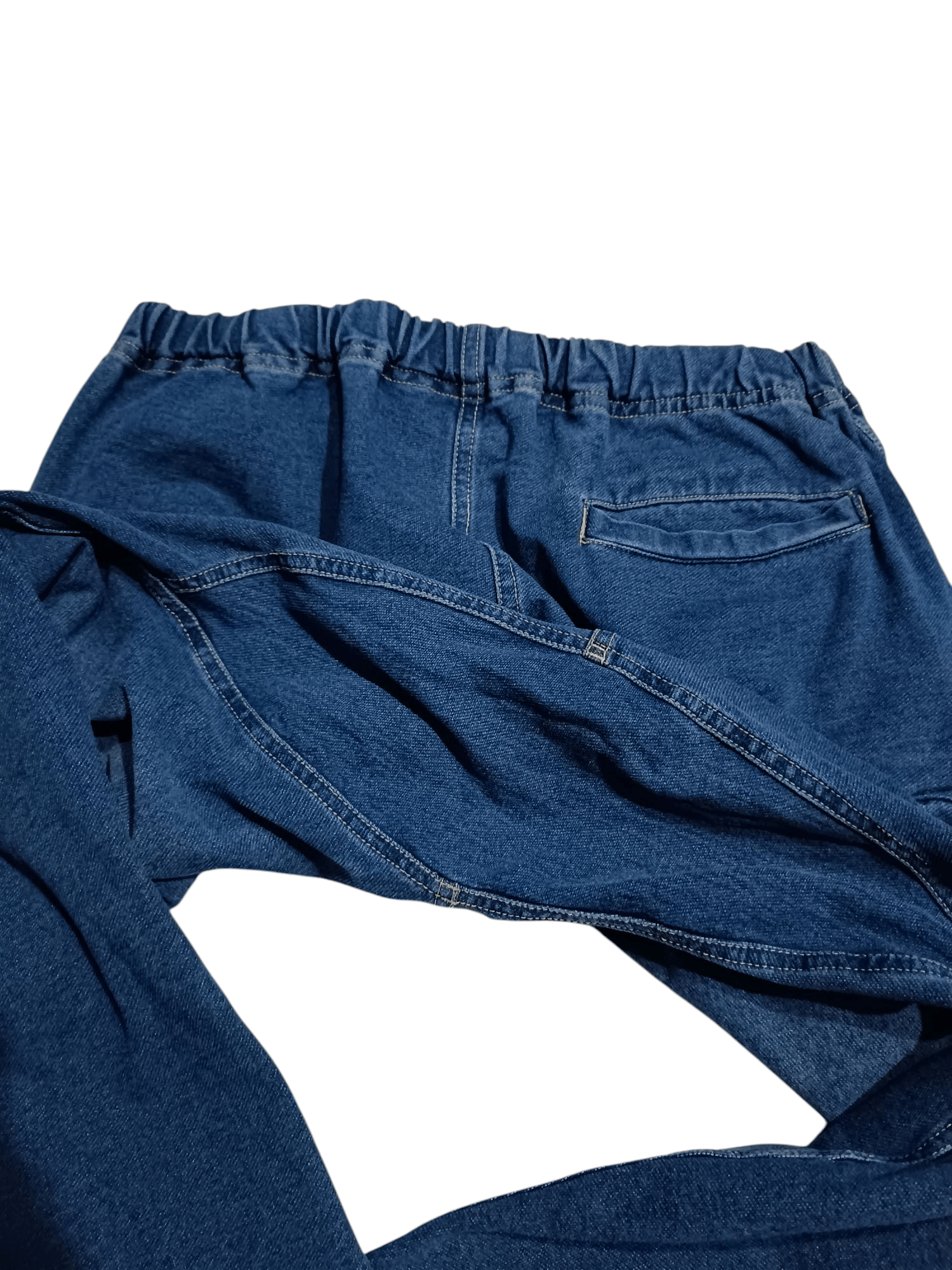 Japanese Brand Slim Indigo Blue Stretch Denim Moving Pants Size US 31 - 4 Thumbnail