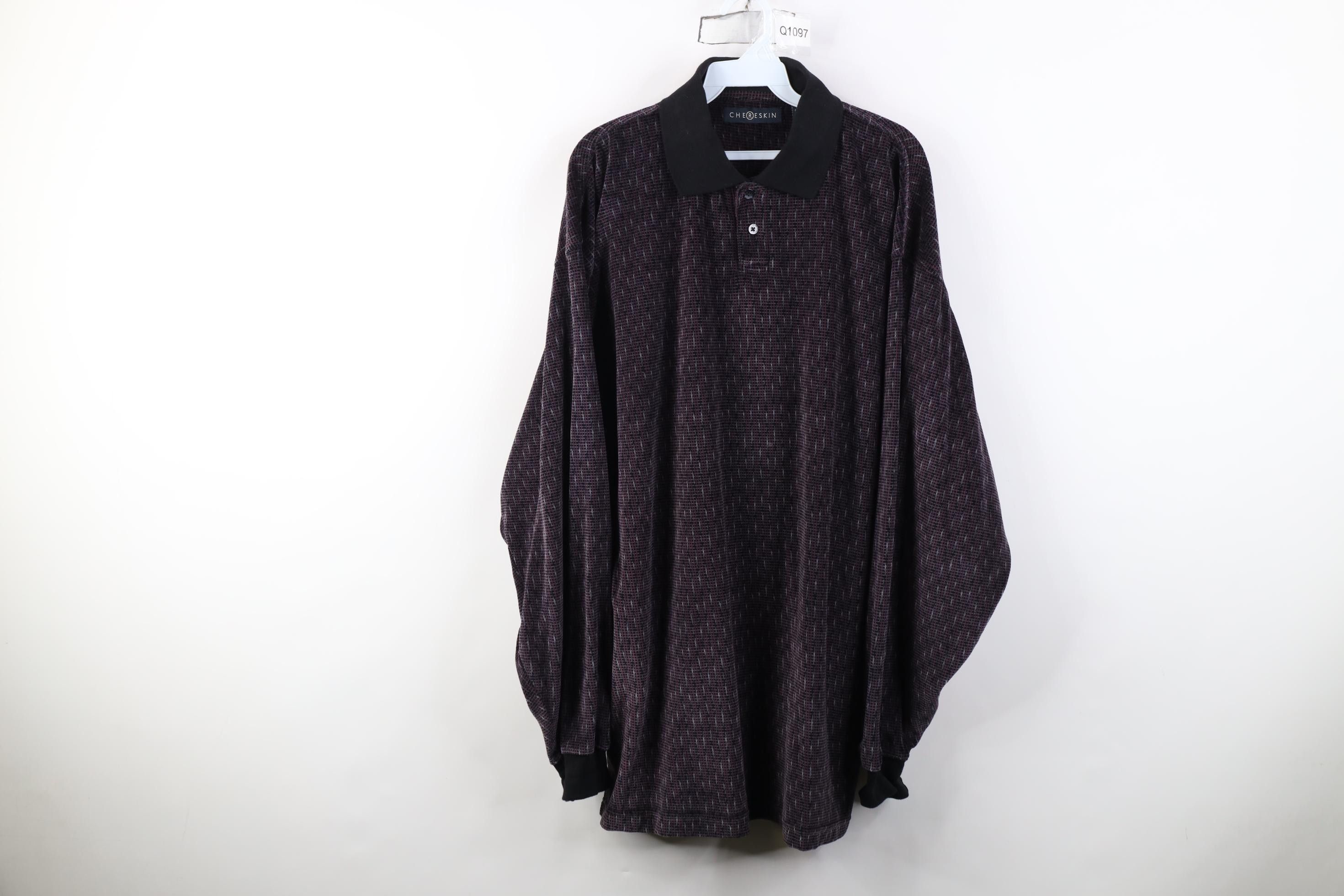 Vintage Vintage 90s Streetwear Velour Long Sleeve Rugby Polo Shirt Size US XL / EU 56 / 4 - 1 Thumbnail
