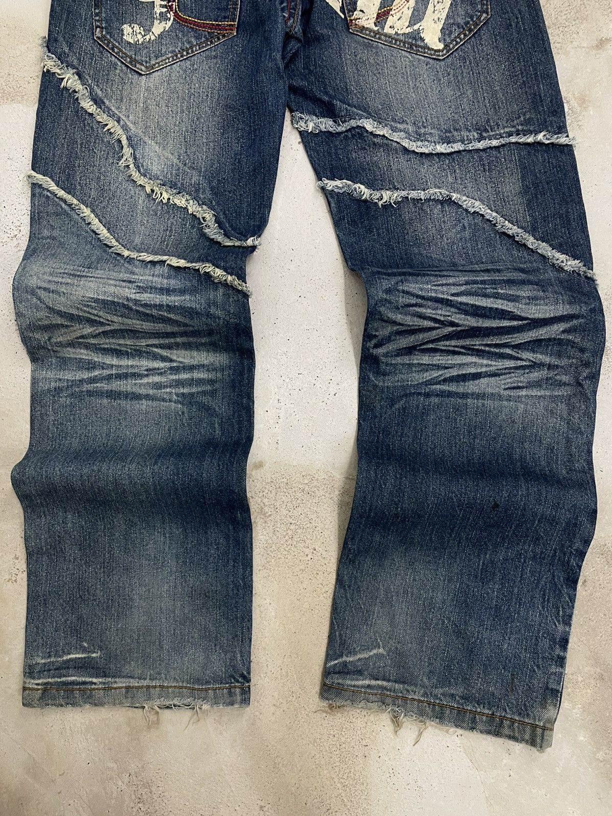 Japanese Brand Vintage 90’s Sur Wear Gotcha Famous Remember Our Roots Denim Size US 33 - 8 Thumbnail