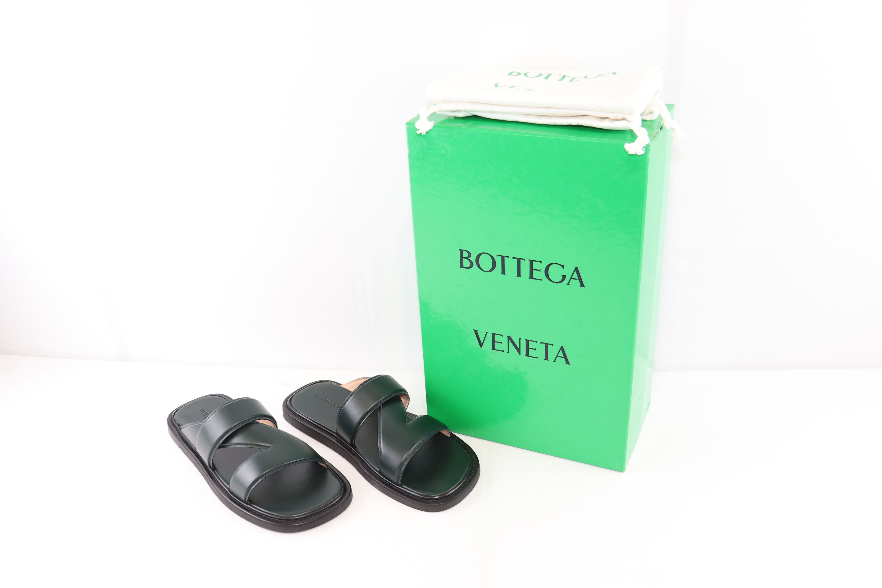 Bottega Veneta o1rshd1 Vienna Calf Band Sandal in Inkwell Size US 9 / EU 42 - 11 Thumbnail