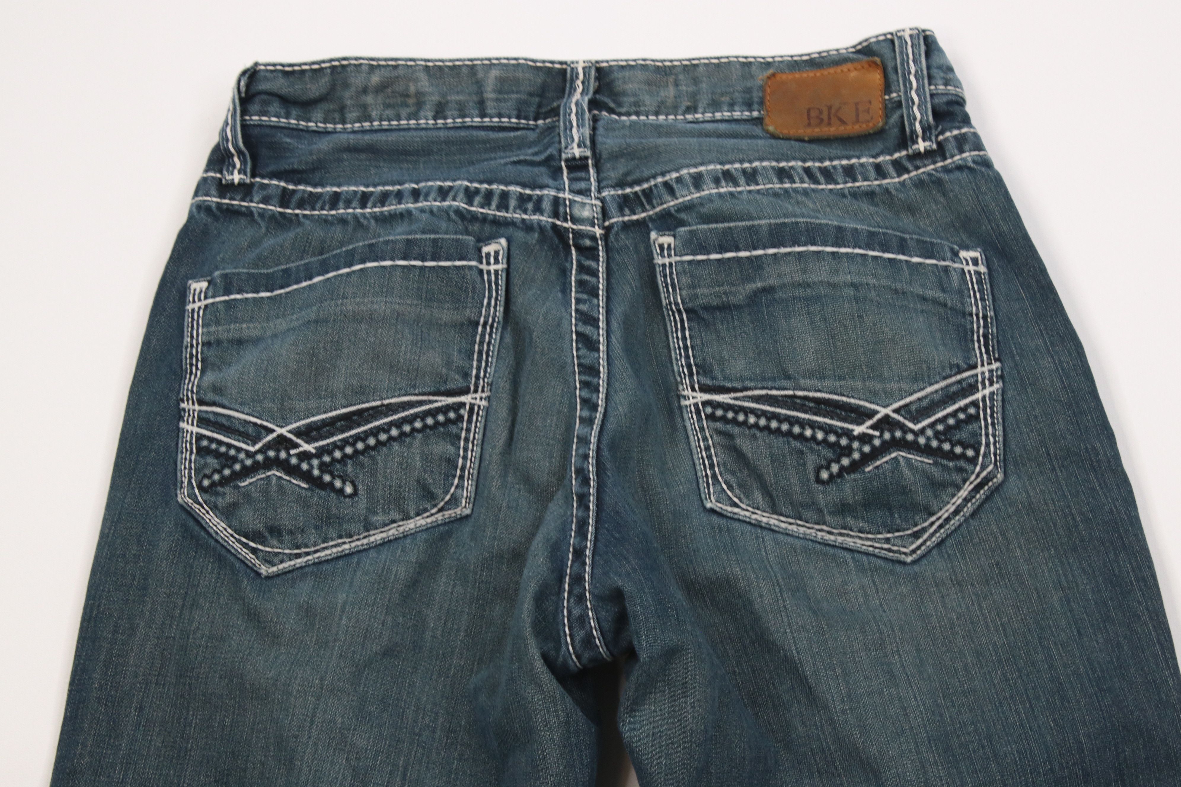 Vintage Buckle BKE Thick Stitch Tyler Straight Leg Denim Jeans Size US 30 / EU 46 - 10 Thumbnail