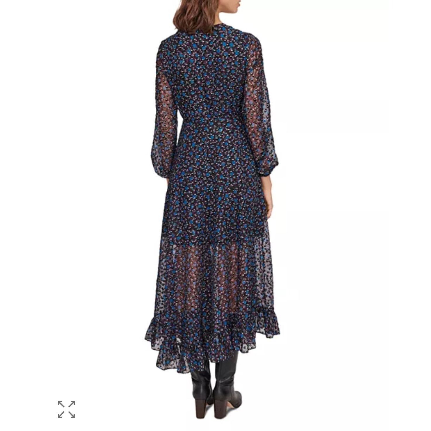 Maje Maje Revana Floral Burnout Velvet Dress size 1 S Size S / US 4 / IT 40 - 5 Thumbnail