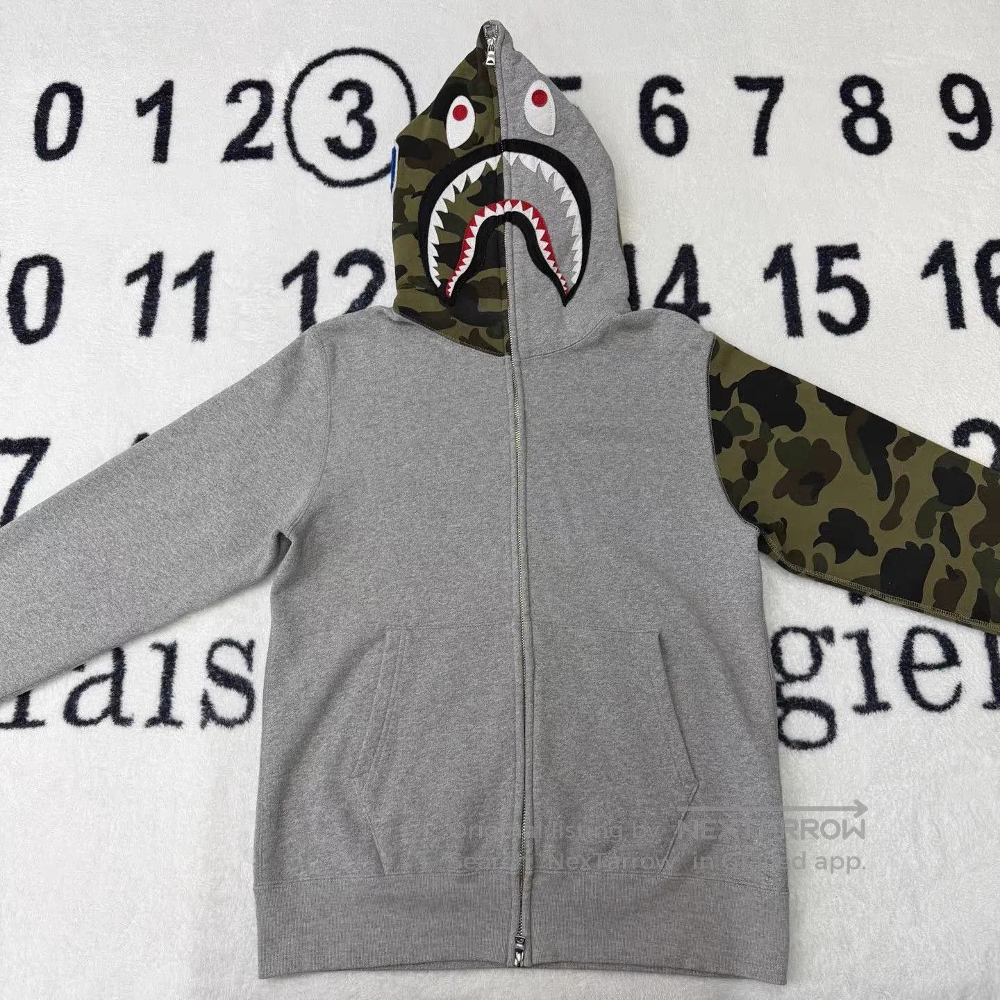 Bape Gray Camo Shark Zip. Size US M / EU 48-50 / 2 - 1 Thumbnail