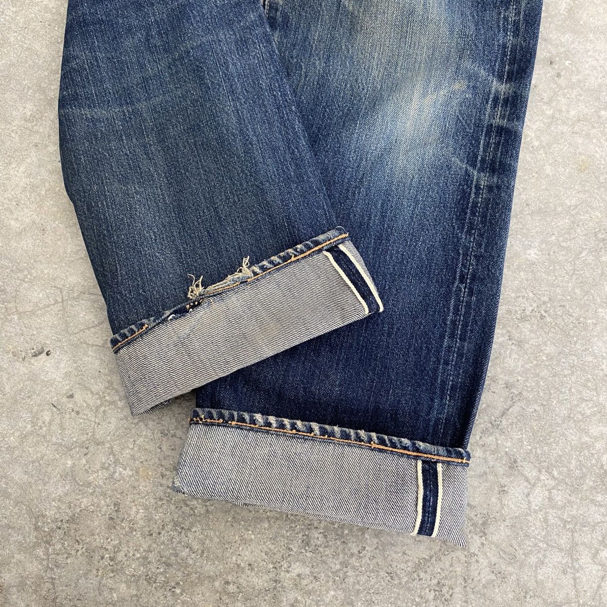 Denime Vintage Denime Japan Faded Blue Distressed Selvedge Jeans Size US 29 - 2 Thumbnail