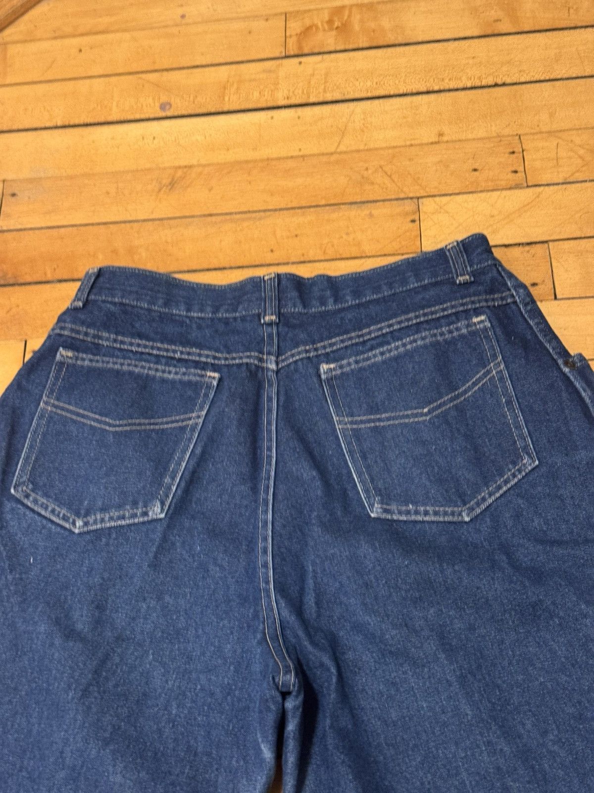 Sears Vintage 80s Sears High Waisted Boot Cut Medium Wash Jeans 16 Size 38" / US 16 / IT 52 - 2 Thumbnail
