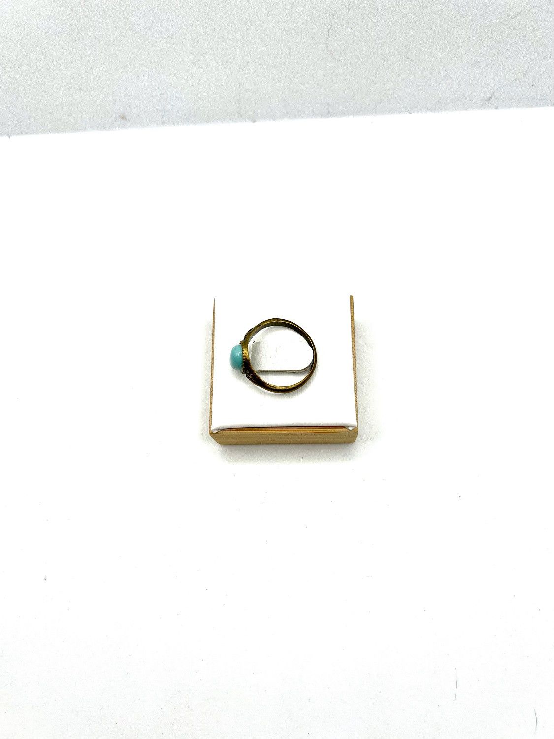 Handmade Blue Turquoise bronze ring - size 6 Size ONE SIZE - 3 Thumbnail