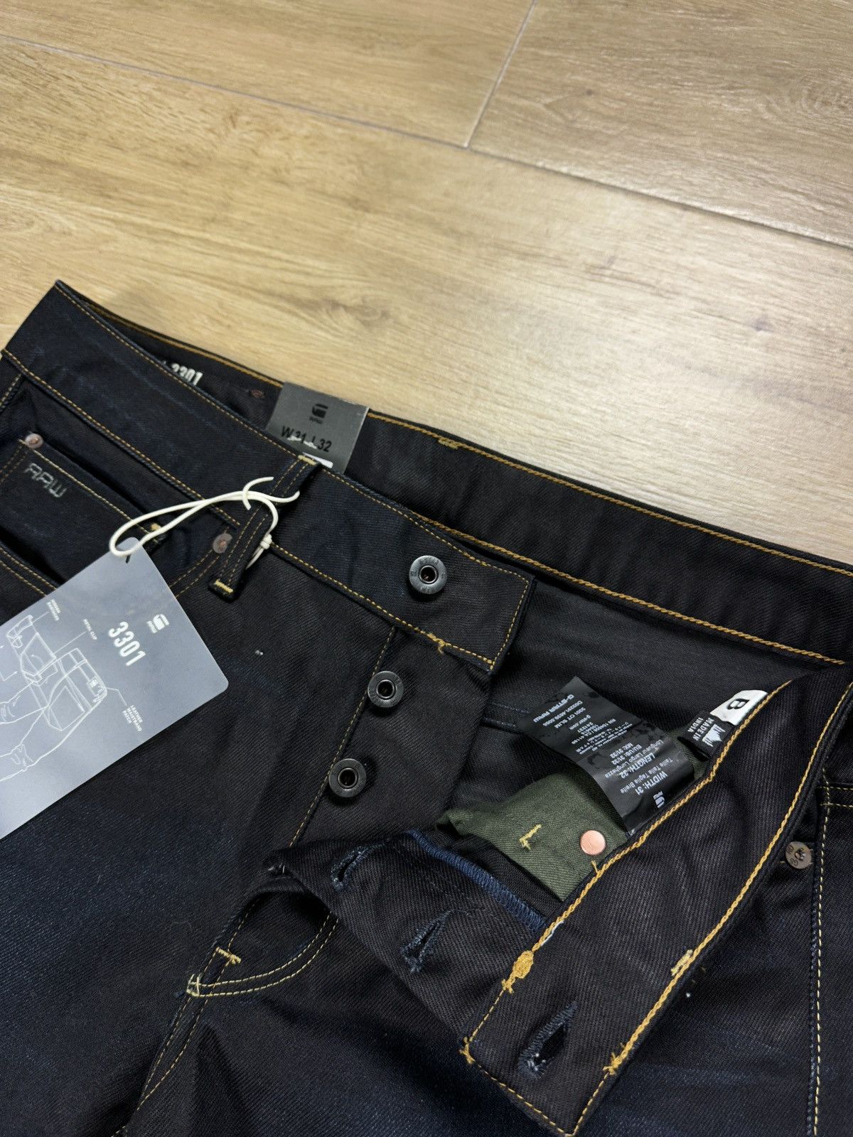 G-Star NEW🏷️ G-Star Raw 3301 OT Slim Denim Jeans Size US 31 - 5 Thumbnail