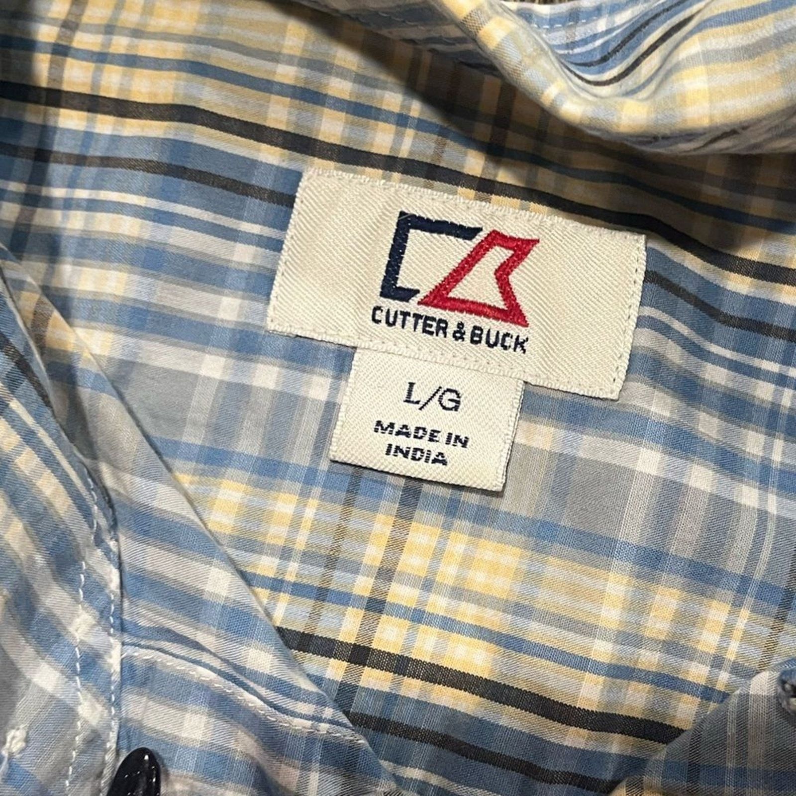 Vintage Cutter & Buck Mens Shirt Button Up Plaid Short Sleeves L Size US L / EU 52-54 / 3 - 3 Thumbnail