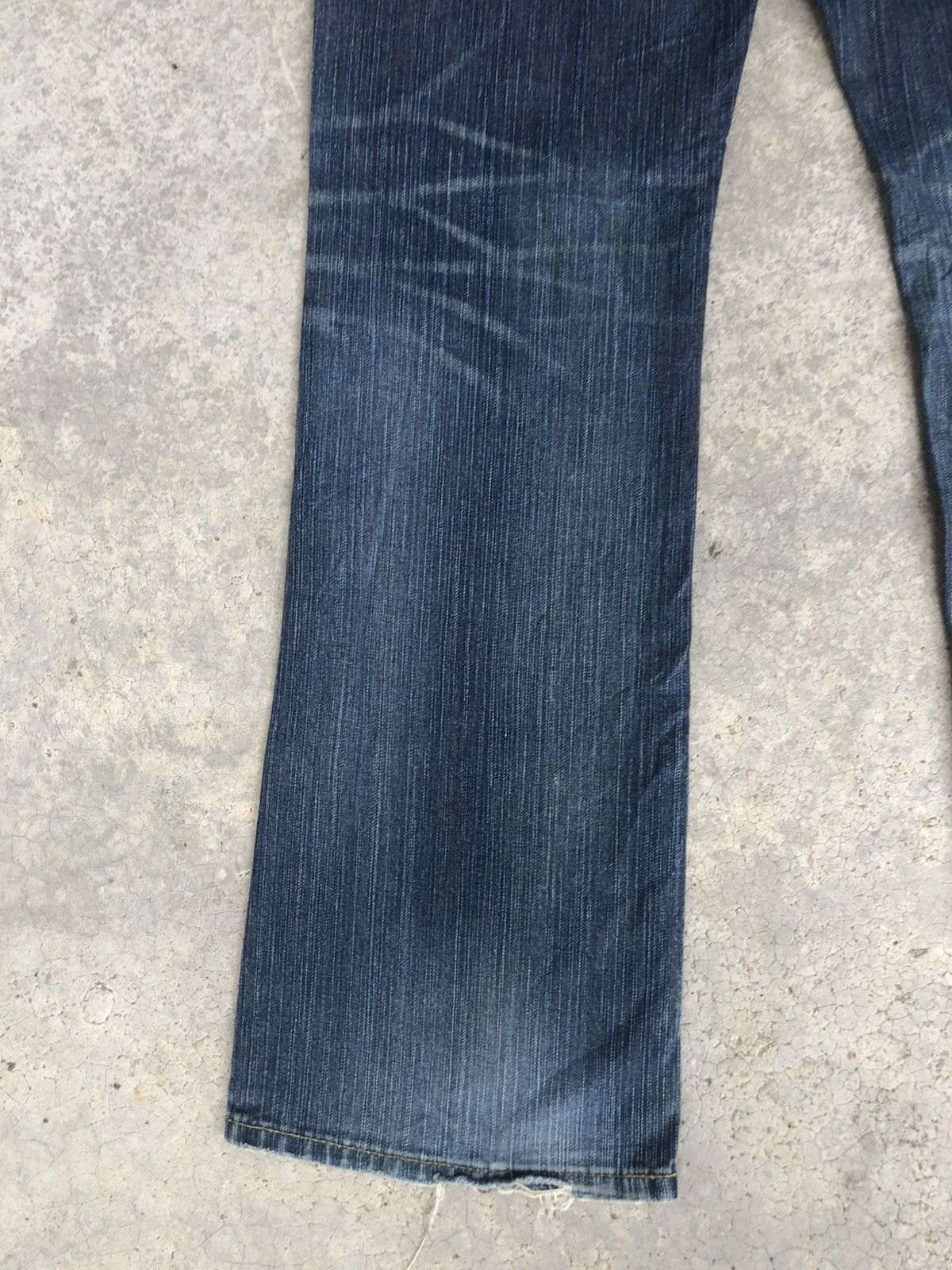 If Six Was Nine Japanese Lee Flared Jeans Distressed Denim Size US 34 / EU 50 - 11 Thumbnail